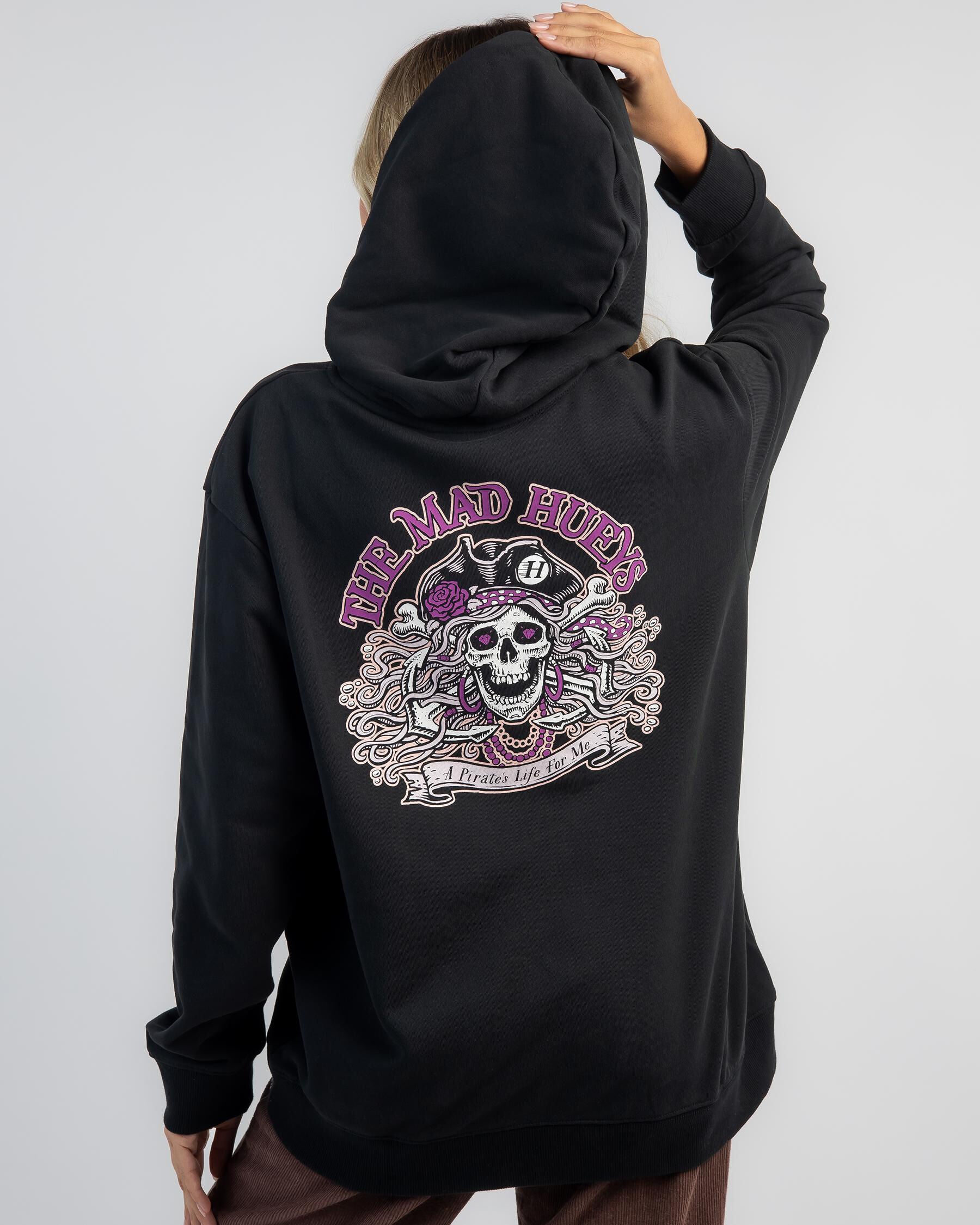 The Mad Hueys Women's A Pirates Life Hoodie in Black