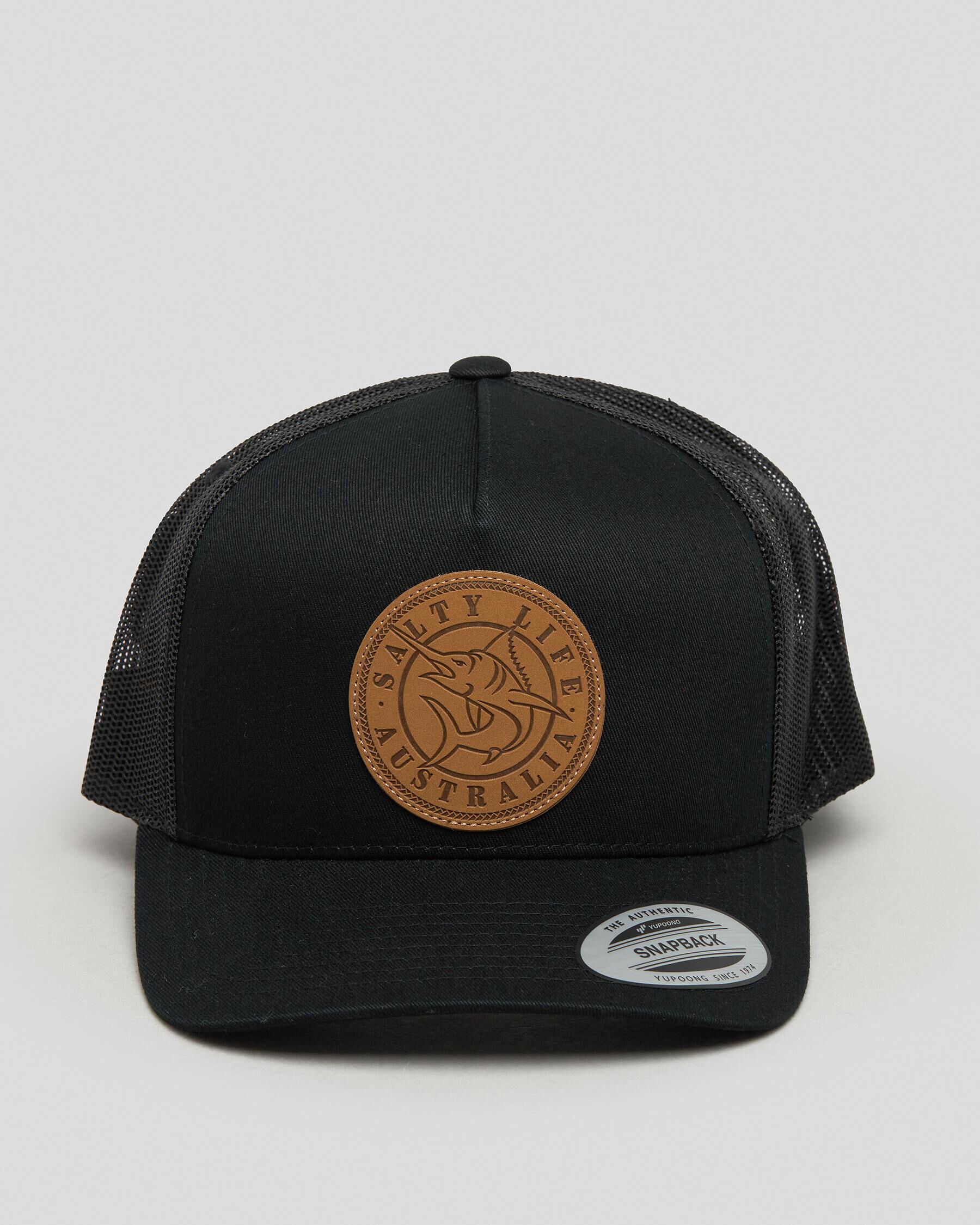 Salty Life Men's Ahoy Trucker Cap in Black