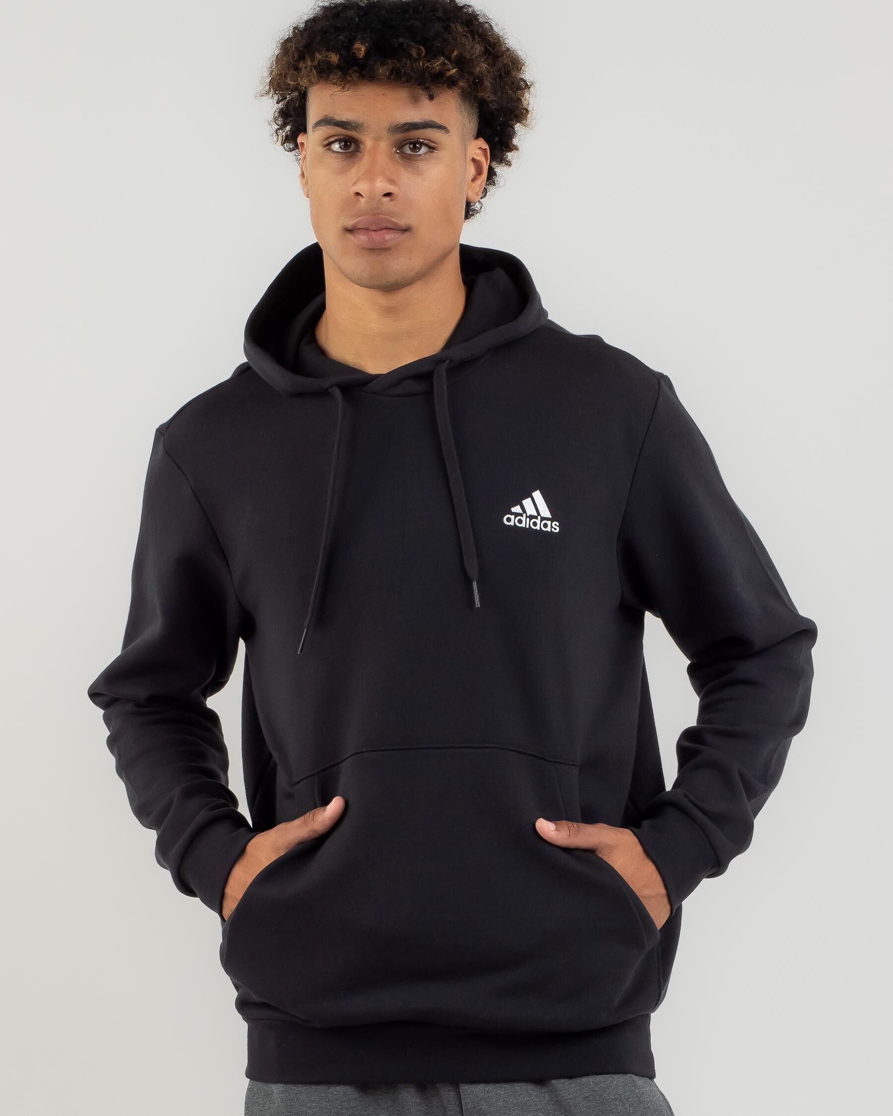 Adidas Men's Feelcozy Hoodie in Black