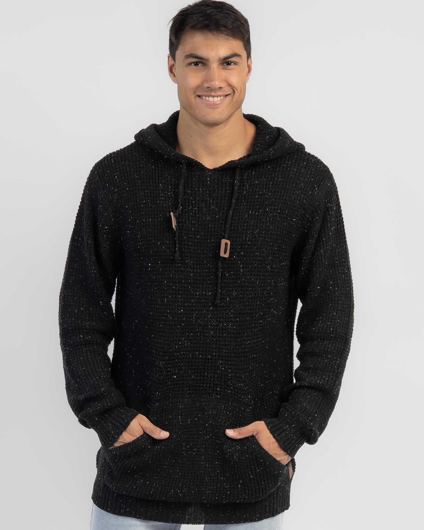 Lucid Men's Archipelago Knit Hoodie in Black