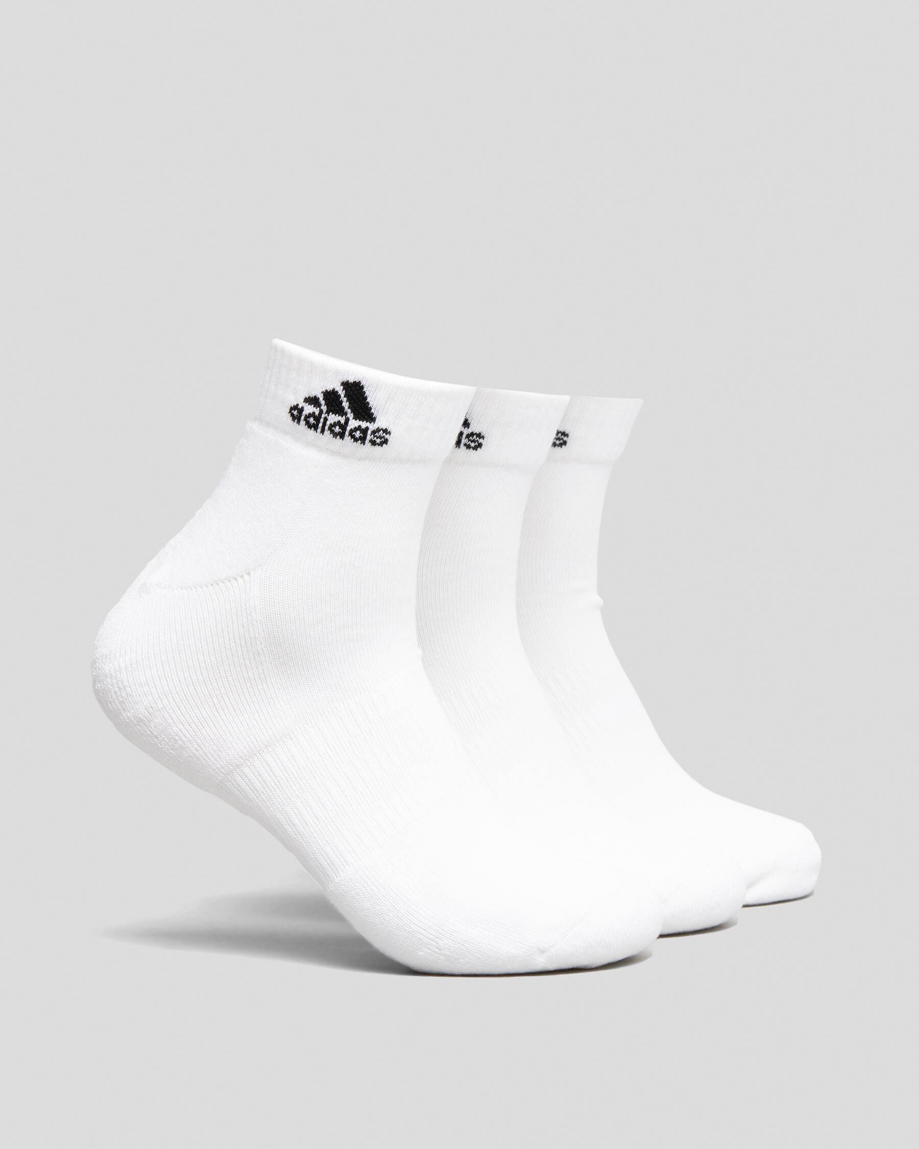 Adidas Men's C Spw Ankle Socks 3 Pack in White
