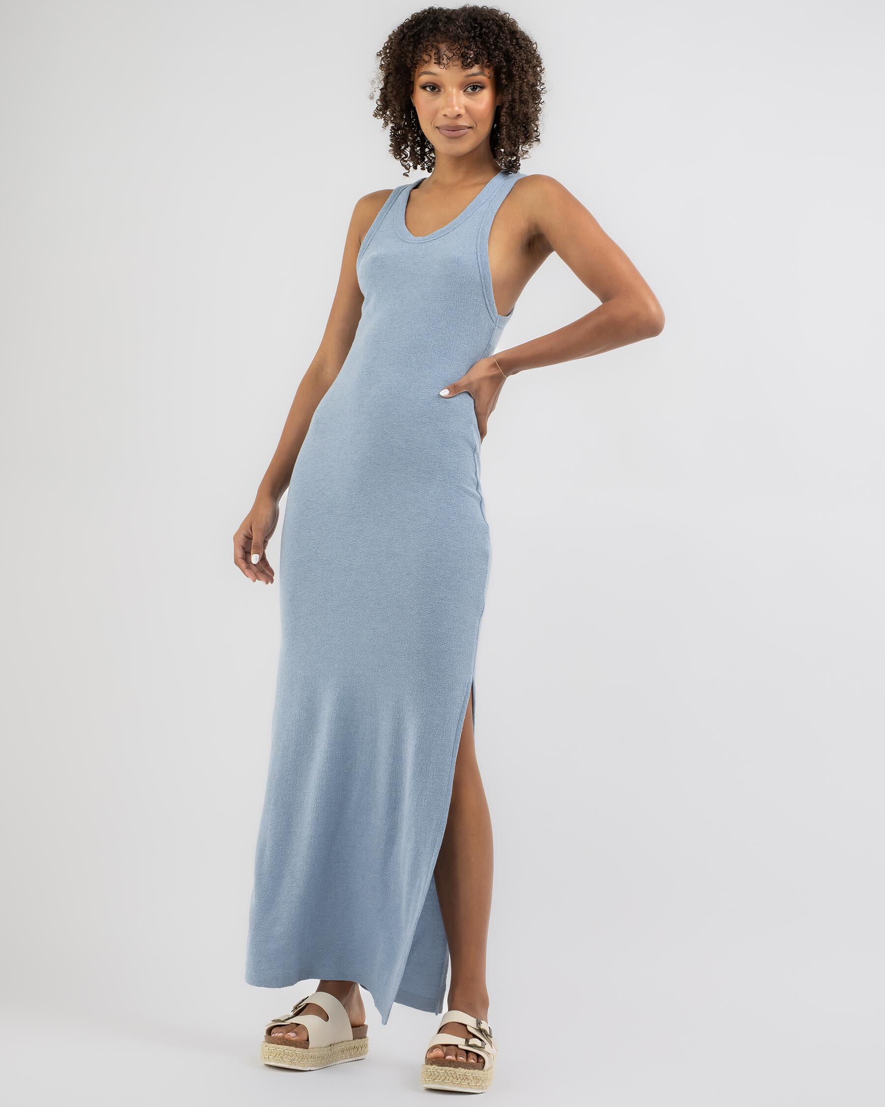 Rusty Women's Sunbather Tank Maxi Dress in Blue