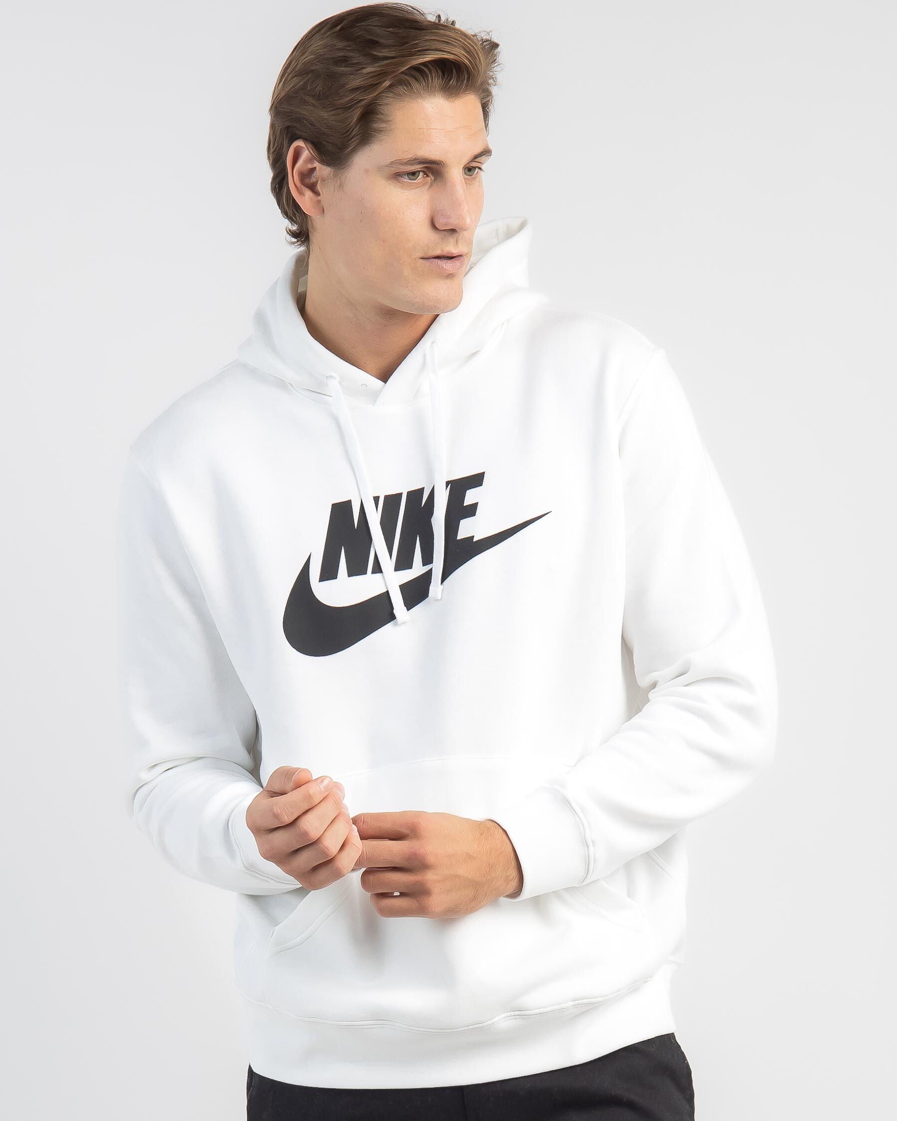 Nike Men's Swish Club Hoodie in White