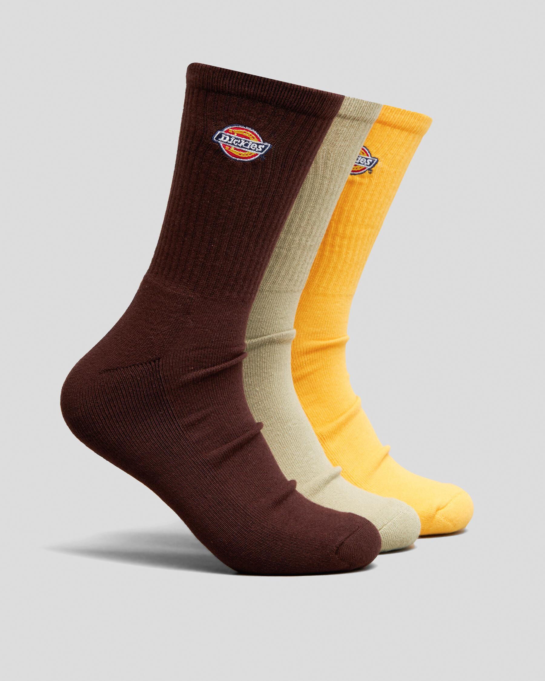 Dickies Men's Classic Logo Crew Socks 3 Pack