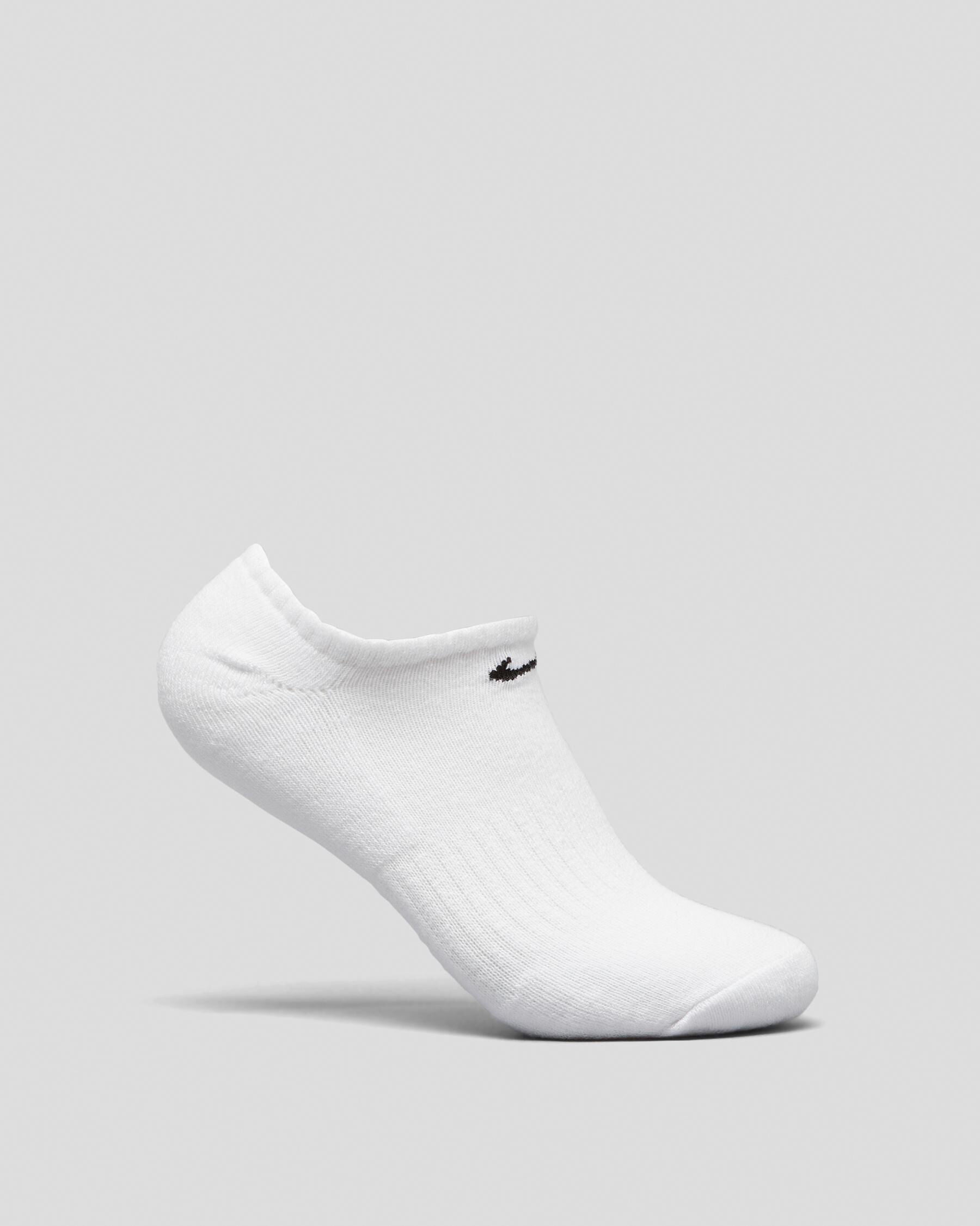 Nike Men's Everyday Cushioned No Show Socks 3 Pack in White