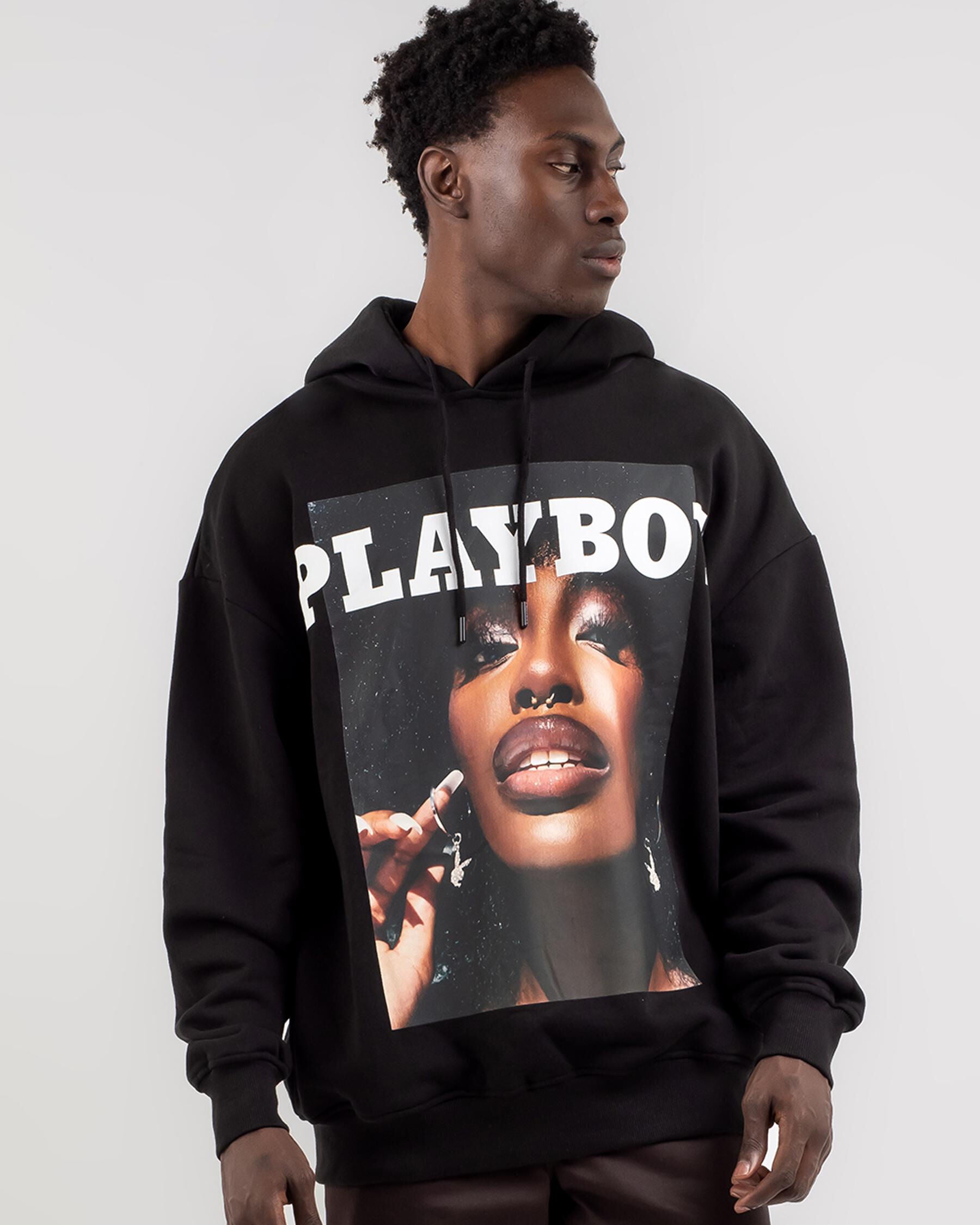 Playboy Men's Covers Hoodie in Black
