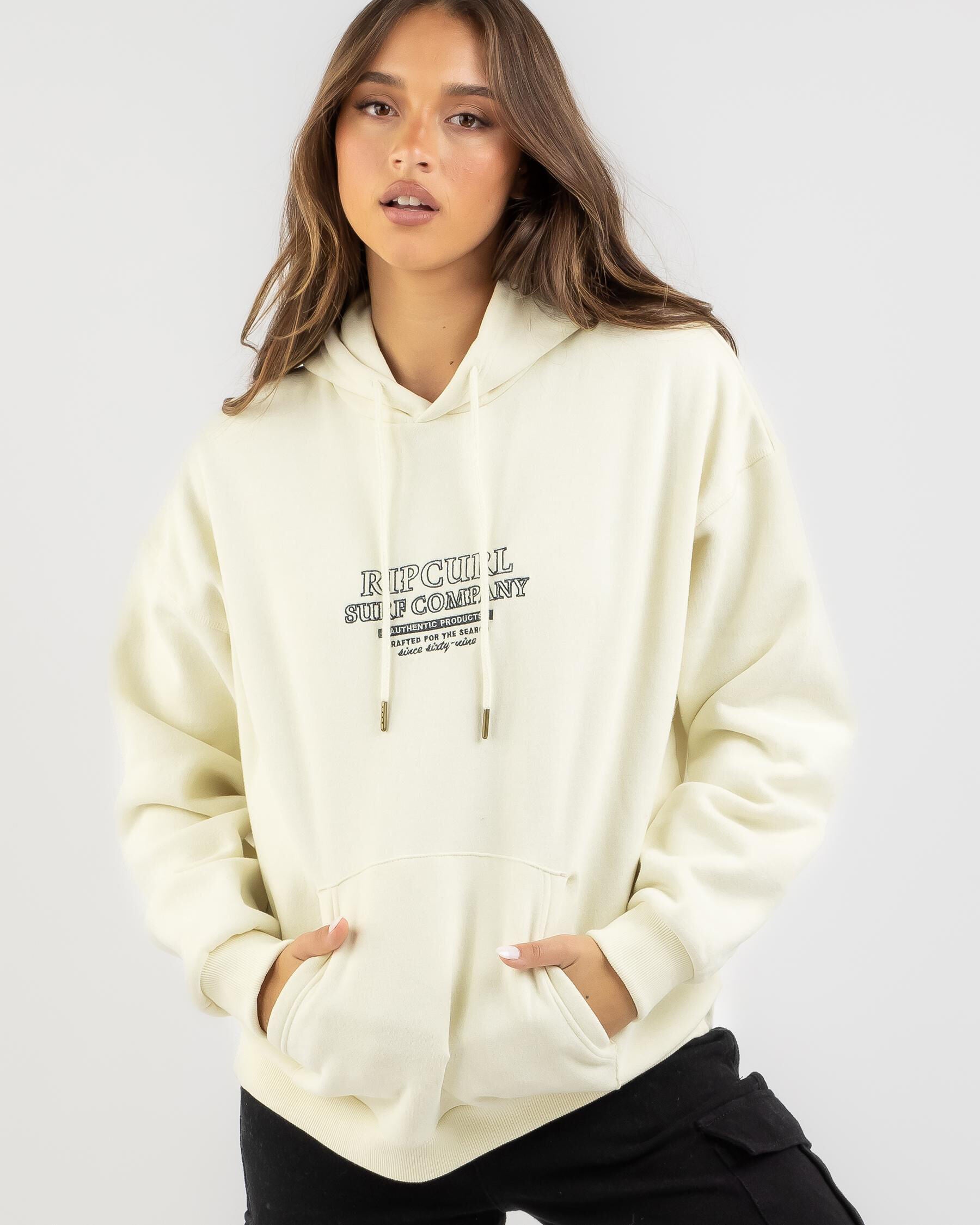 Rip Curl Women's Kindred Palms Hoodie in Cream