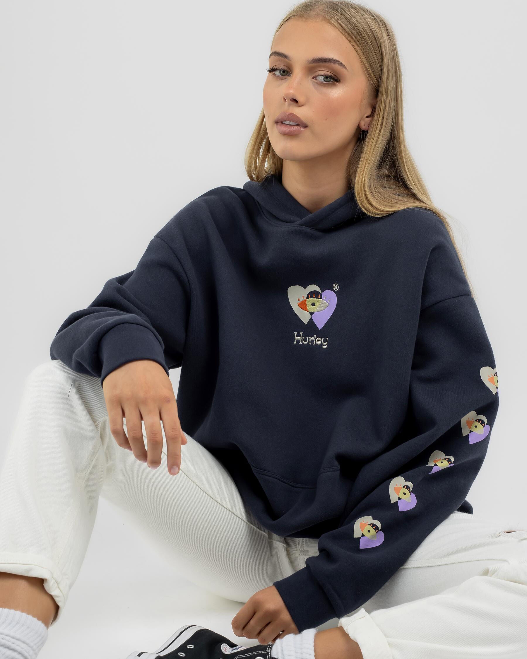 Hurley Women's Sentiments Hoodie in Black