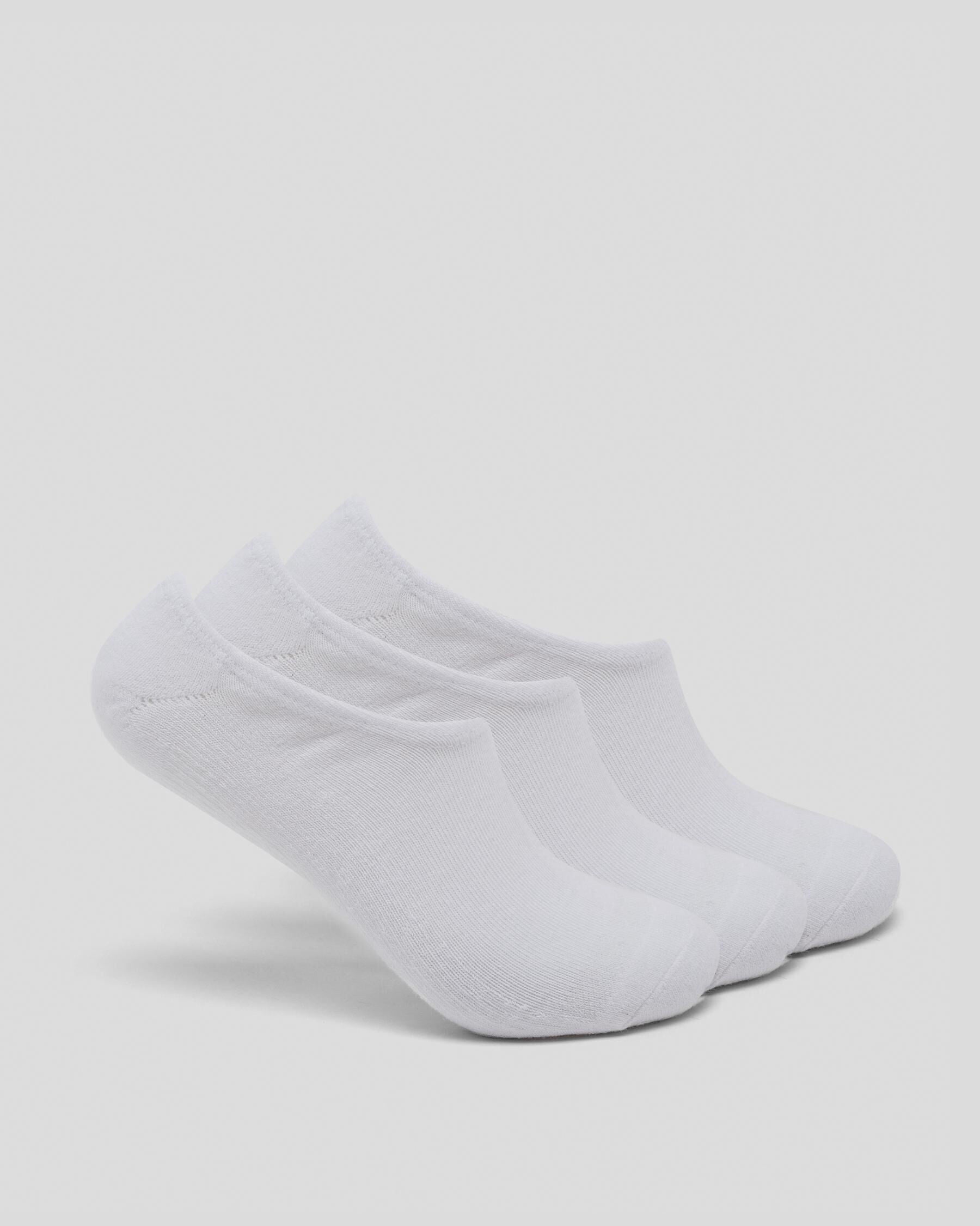 Converse Men's Invisible Socks 3 Pack in White