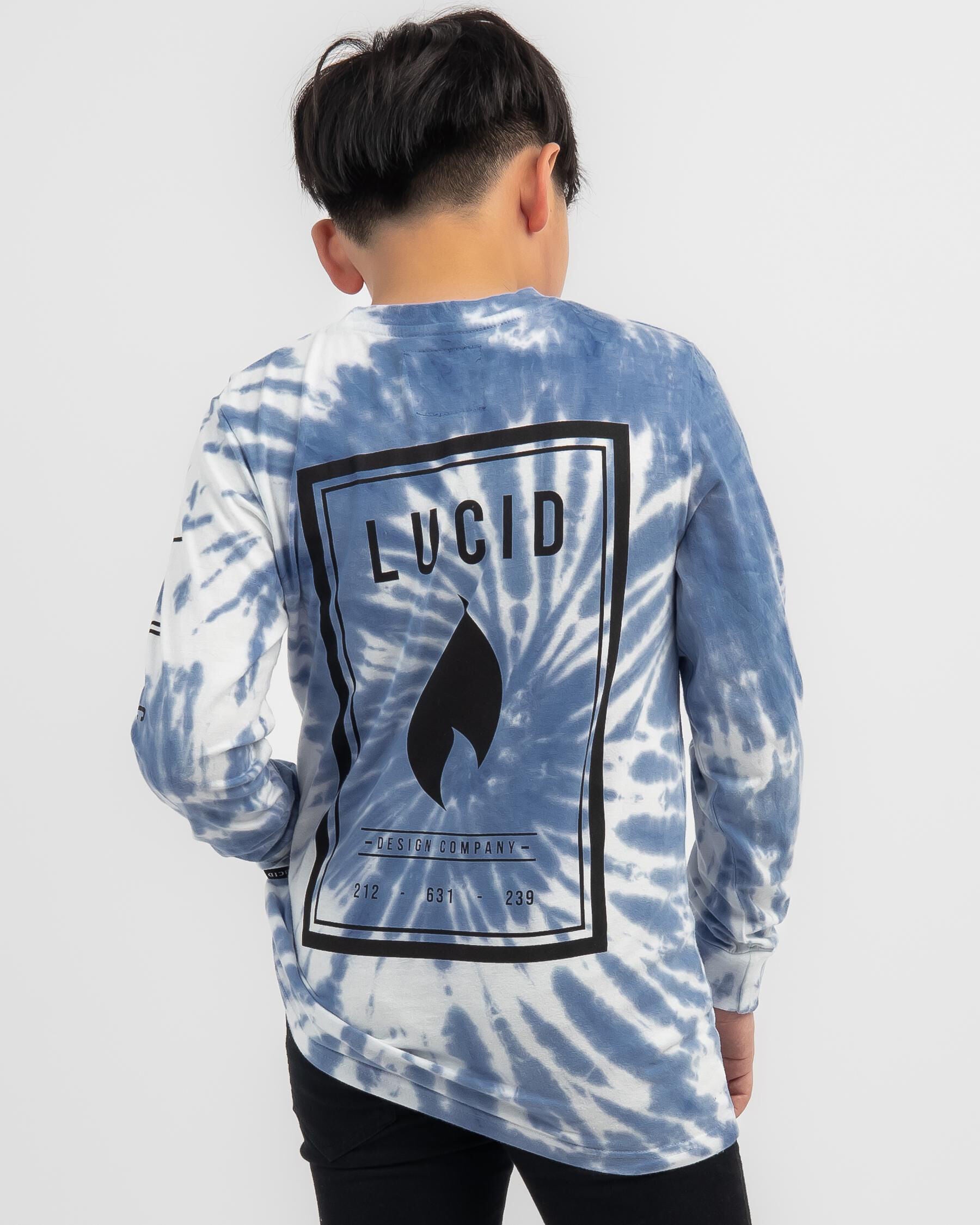 Lucid Boys' Youth Long Sleeve T-Shirt in Blue
