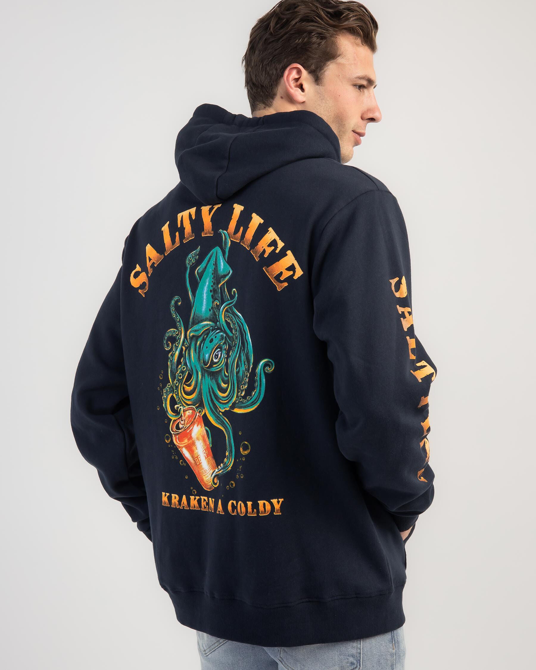 Salty Life Men's Coldy Hoodie in Navy