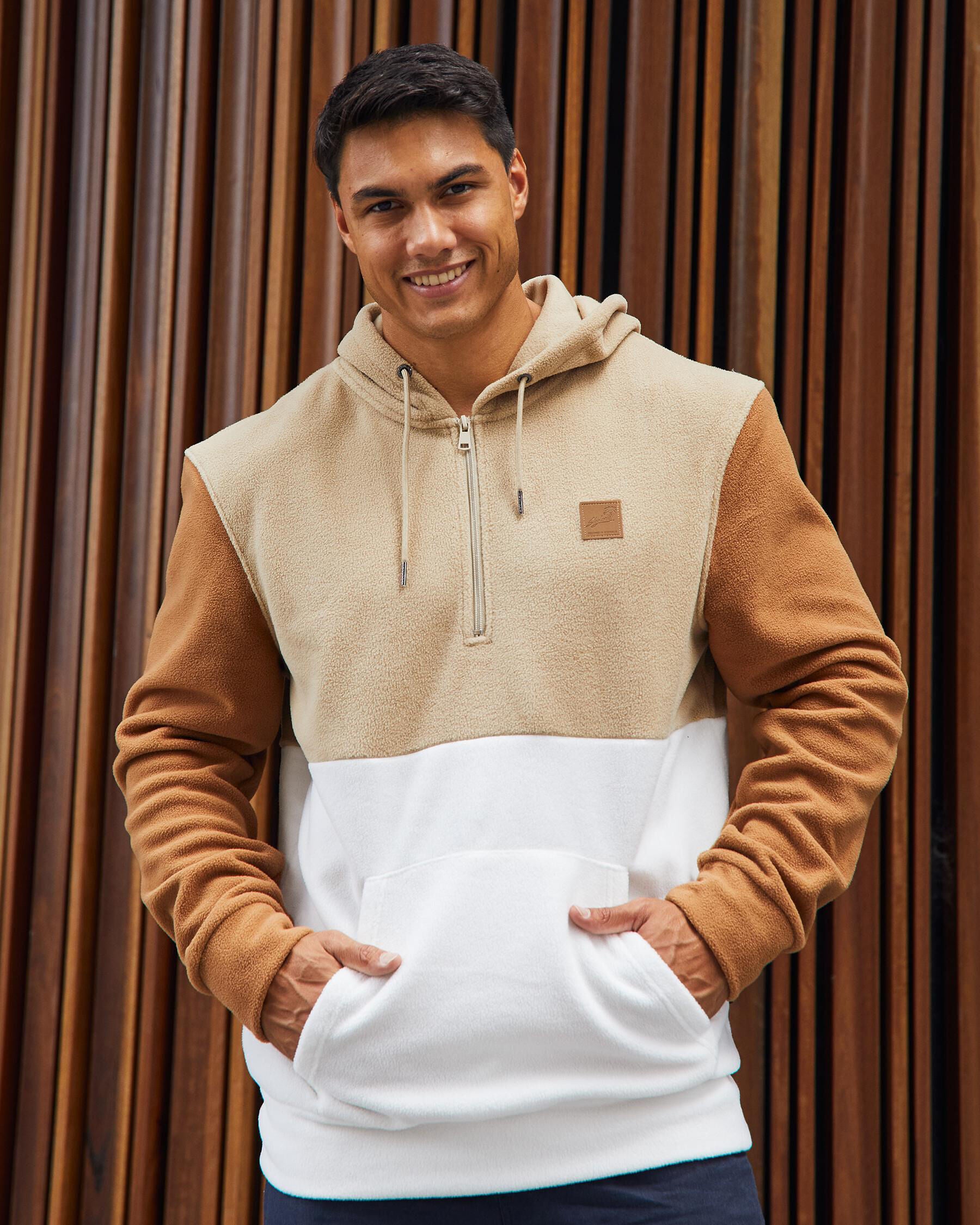 Skylark Men's Umber Polar Fleece Hoodie in Natural