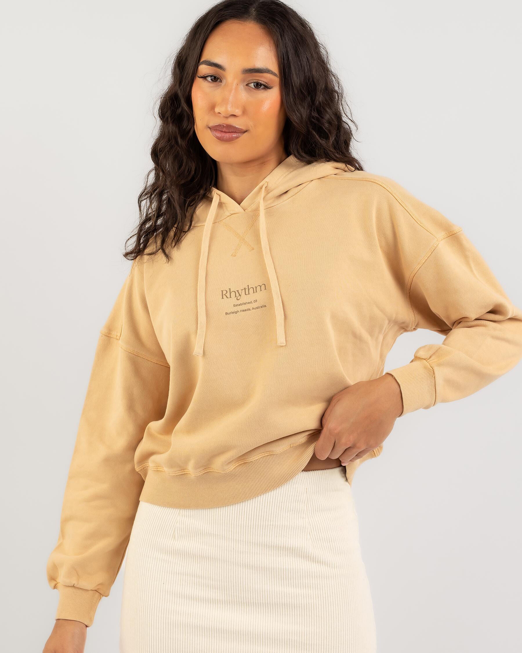 Rhythm Women's Core Logo Hoodie in Natural