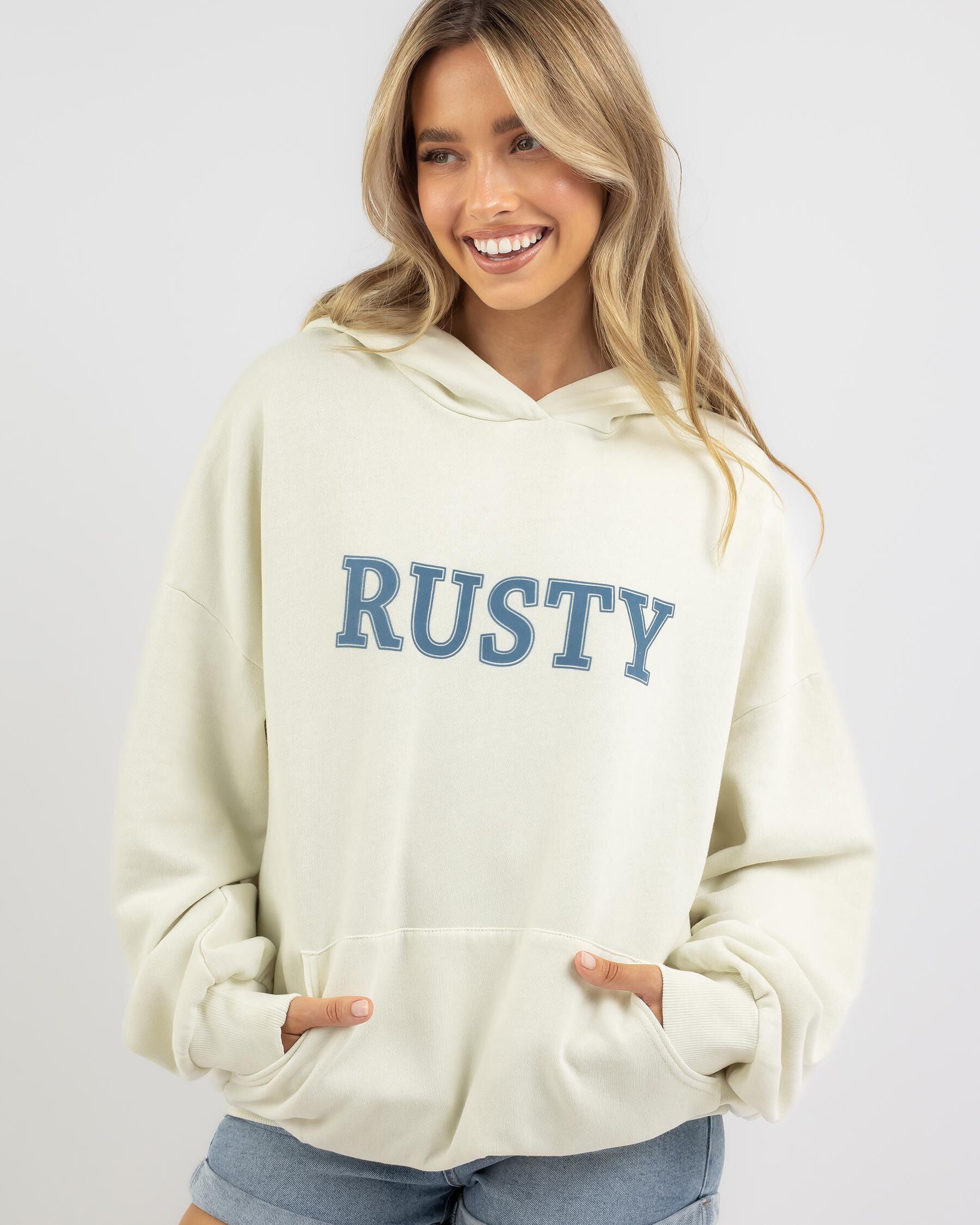 Rusty Women's Boyfriend Hoodie in White