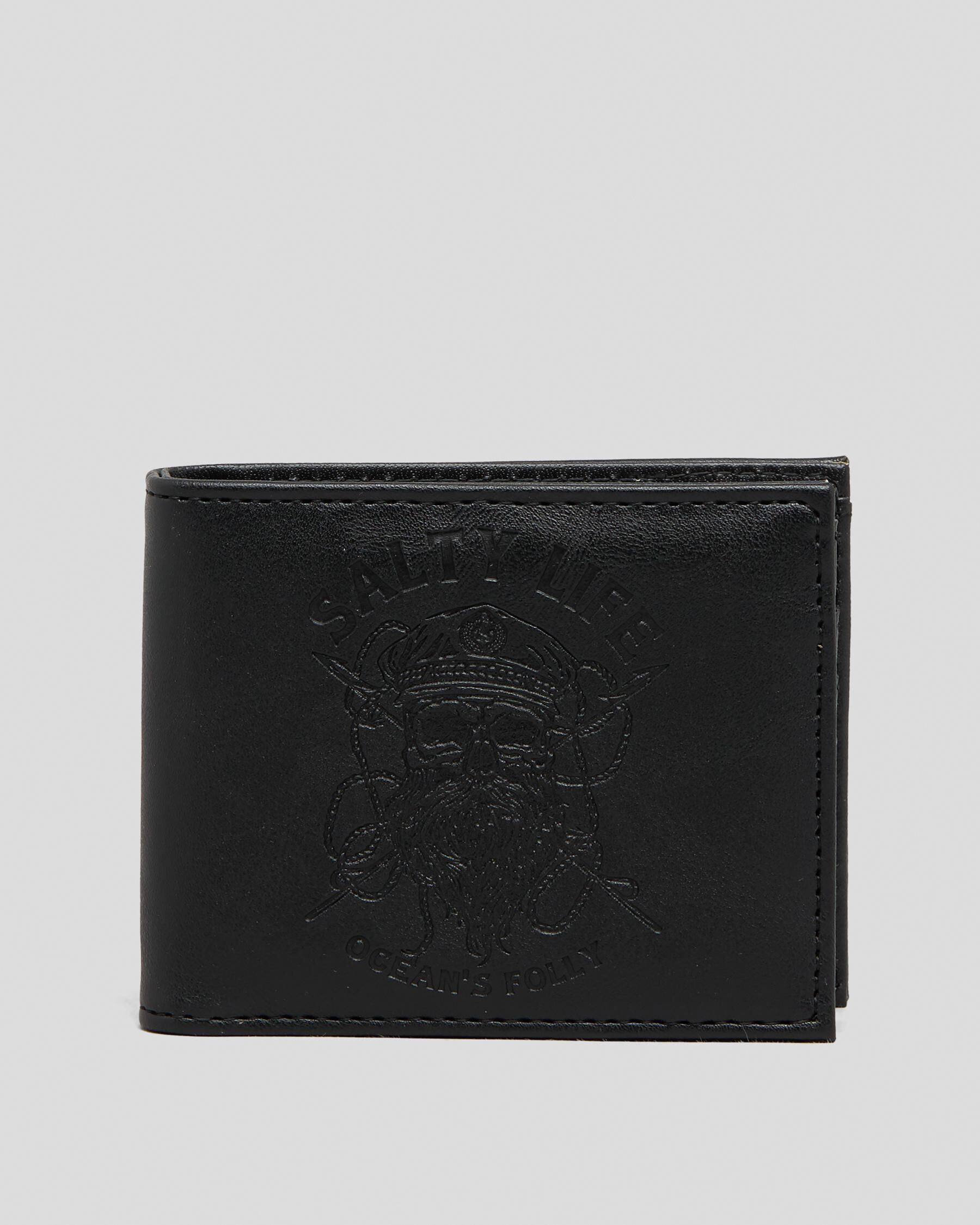 Salty Life Men's Mariner Wallet in Black