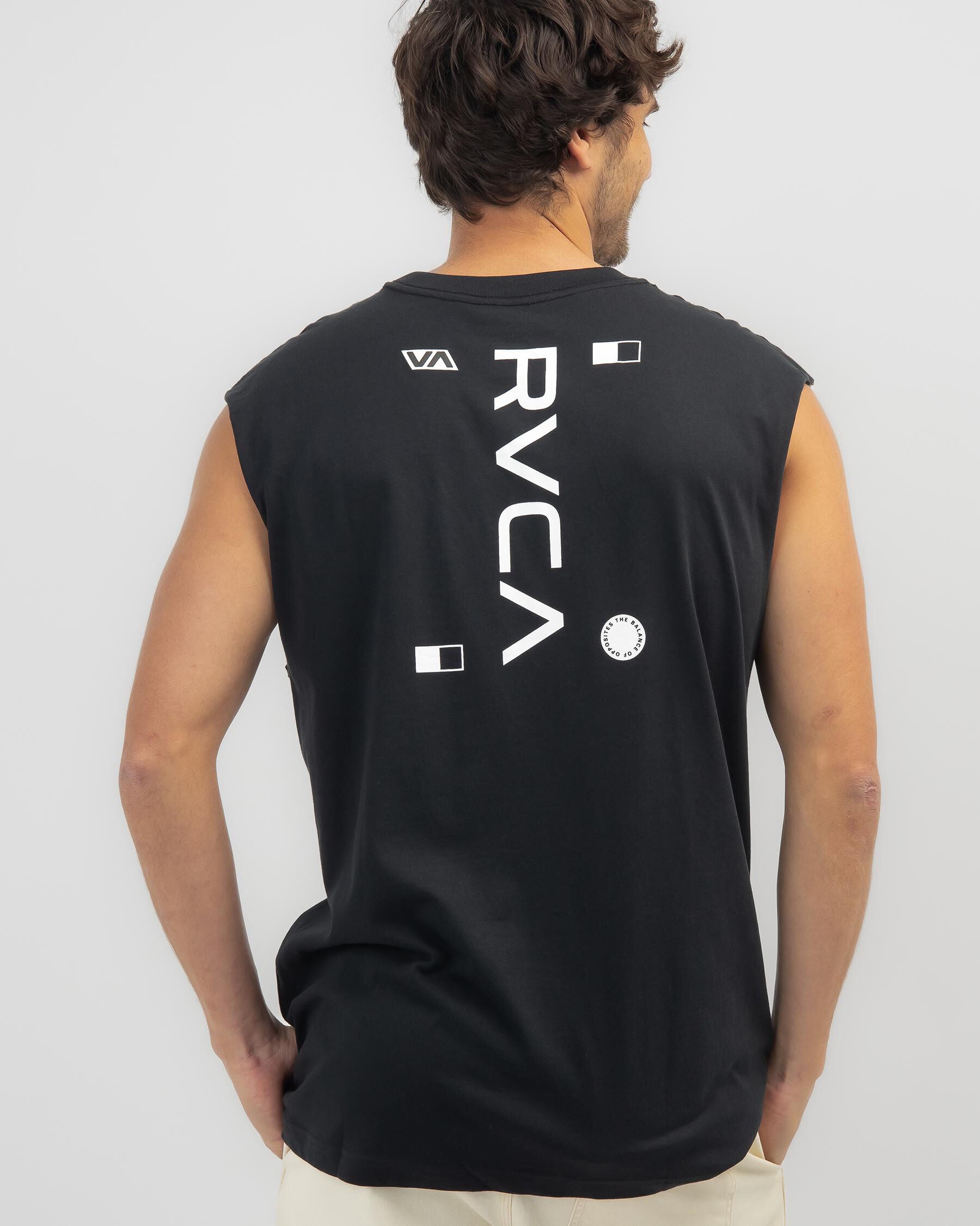 RVCA Men's Upstanding Muscle Tank Top in Black