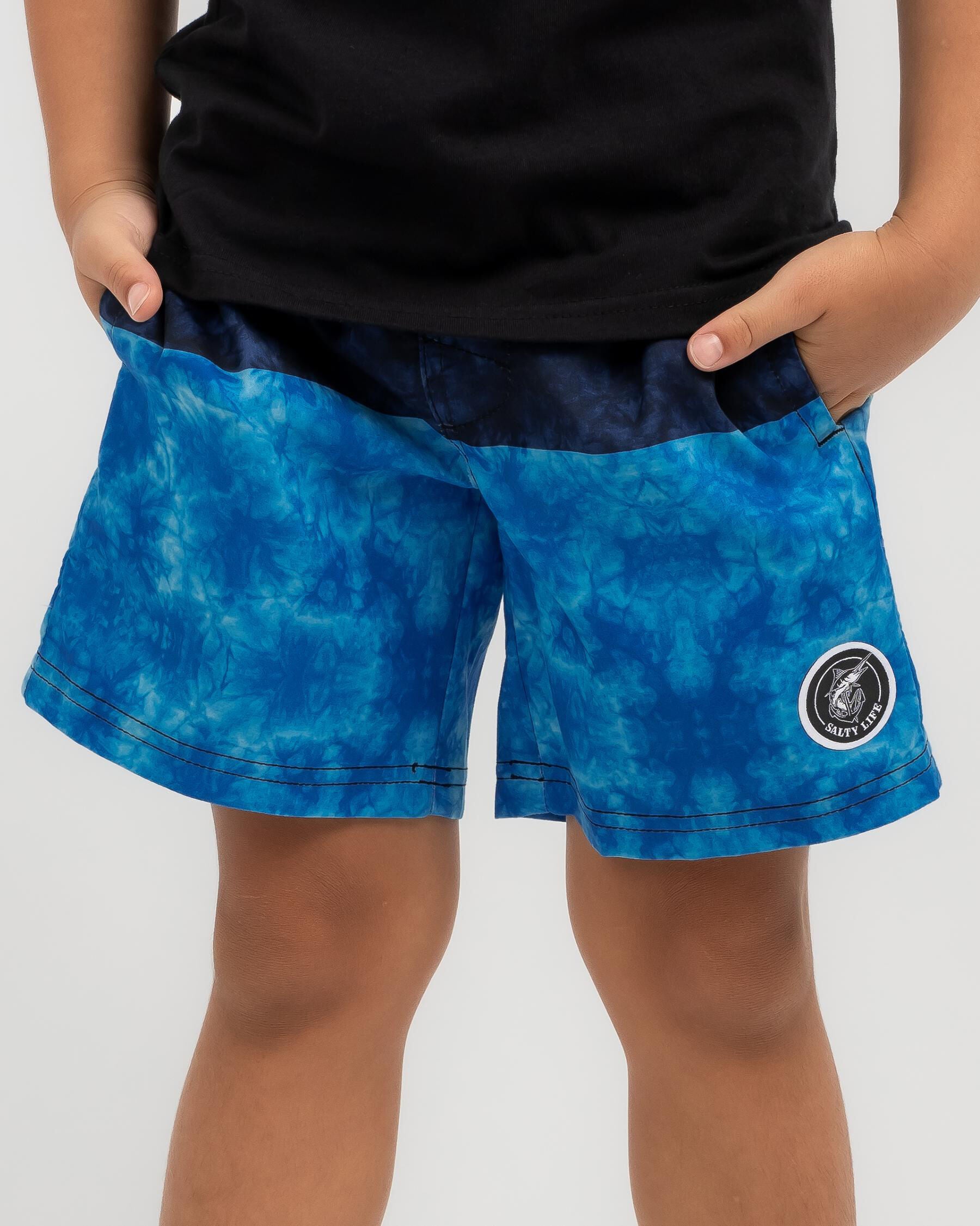 Salty Life Toddlers' Duo Mully Shorts in Navy