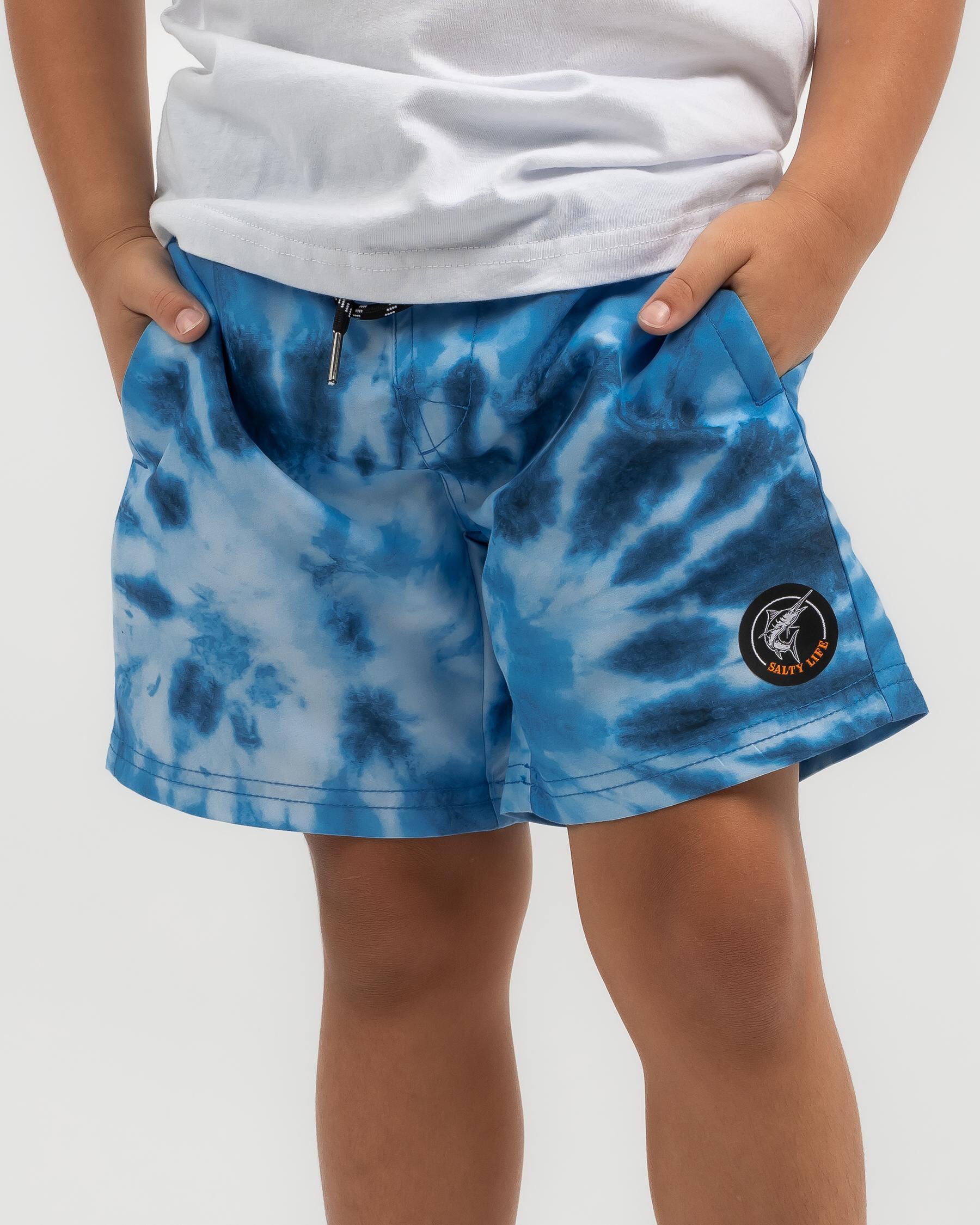 Salty Life Toddlers' Swirl Mully Shorts in Blue