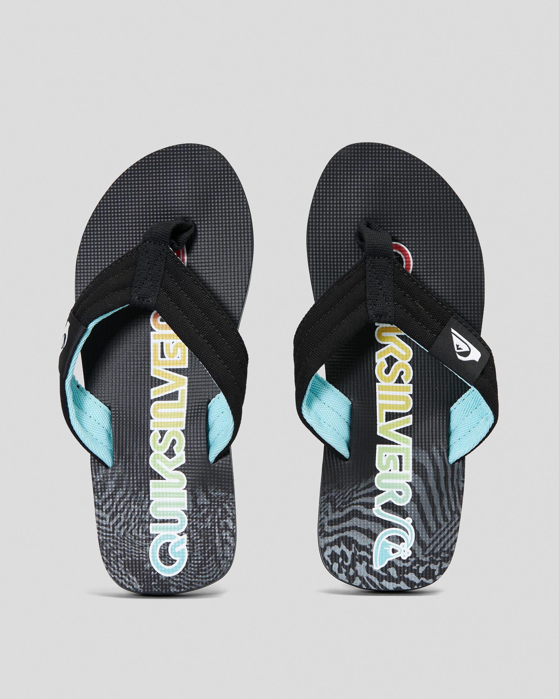 Quiksilver Boys' Molokai Layback Ii Youth Flip Flops in Black
