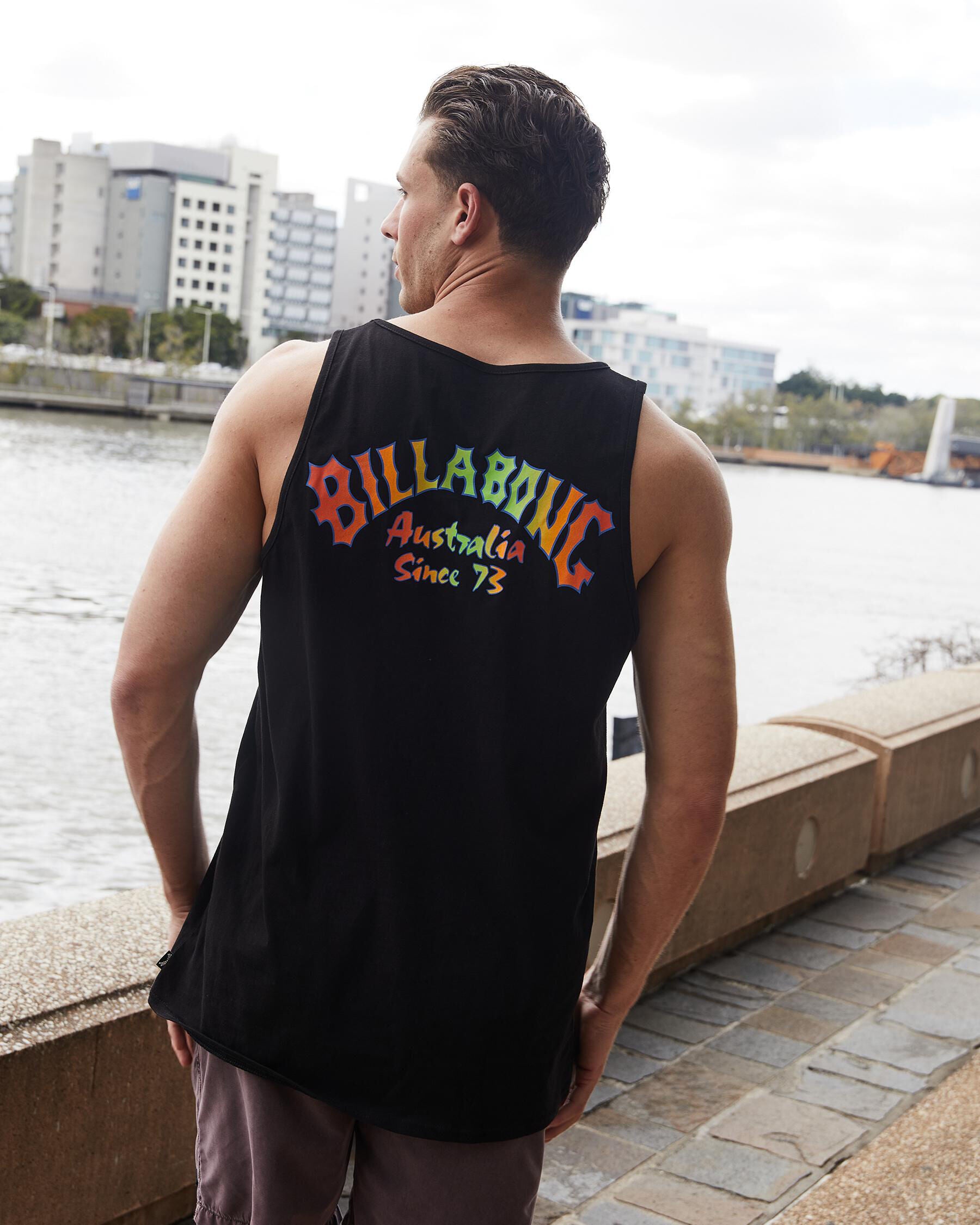Billabong Men's Arch Fade Tank Top in Black