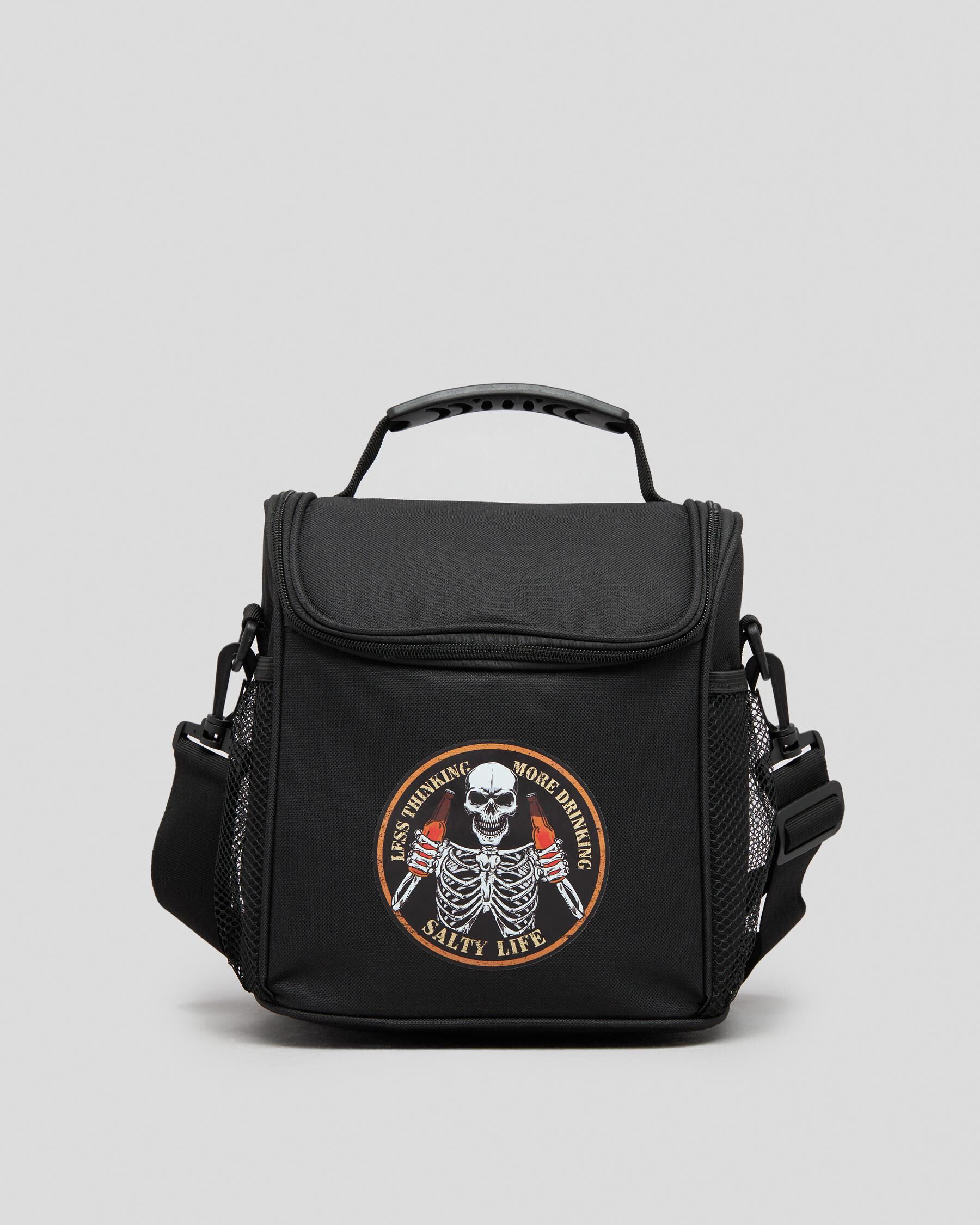 Salty Life Less Thinking Lunchbox in Black
