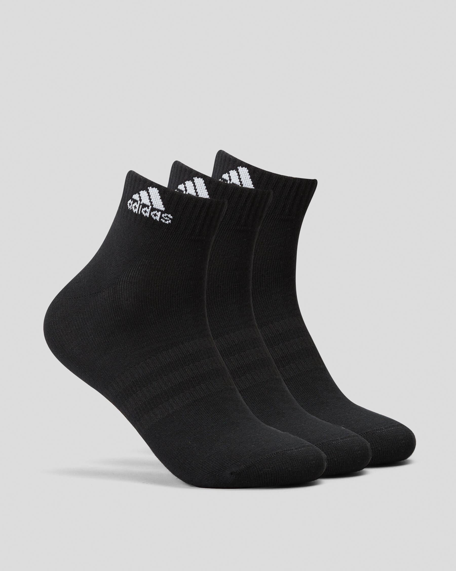 Adidas Men's Sportwear Ankle Socks 3 Pack in Black
