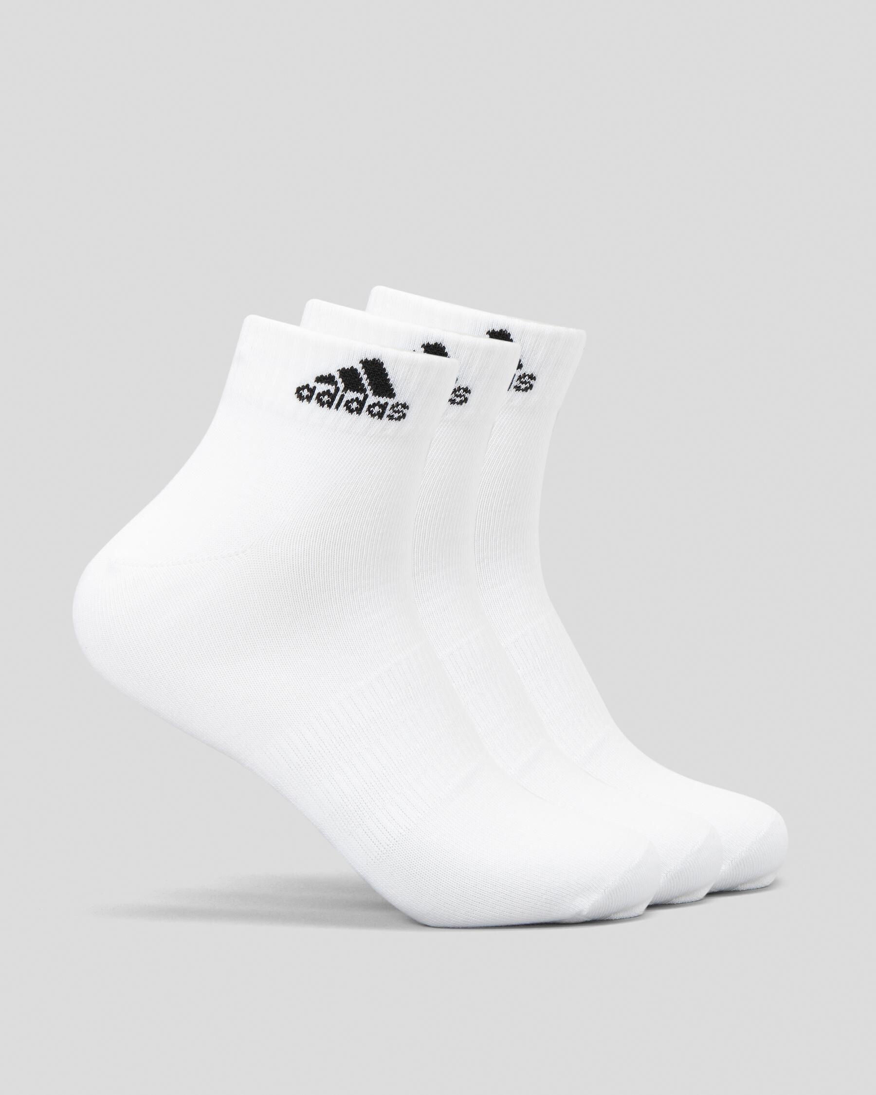 Adidas Men's Sportwear Ankle Socks 3 Pack in White