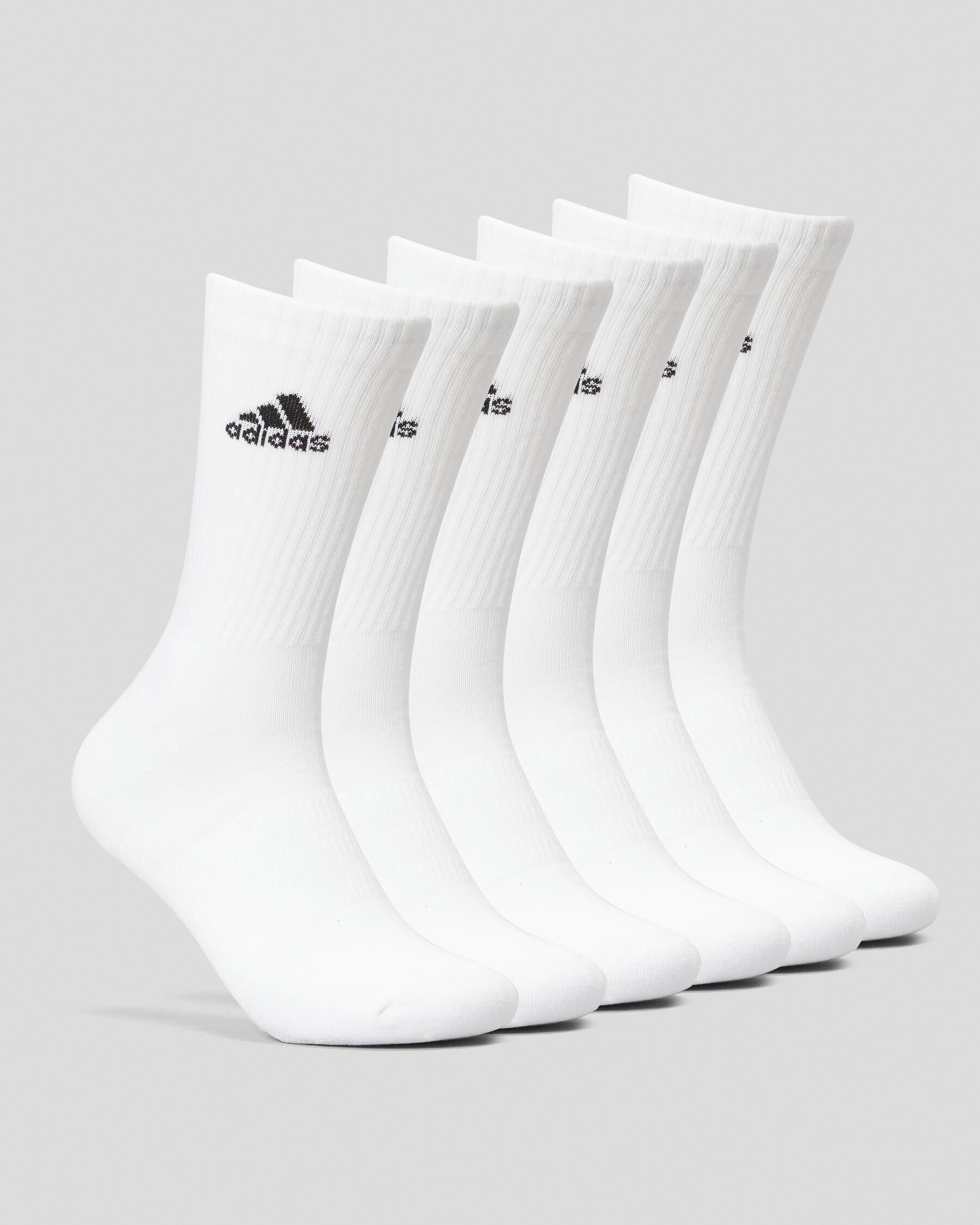 Adidas Men's Sportwear Crew Socks 6 Pack in White