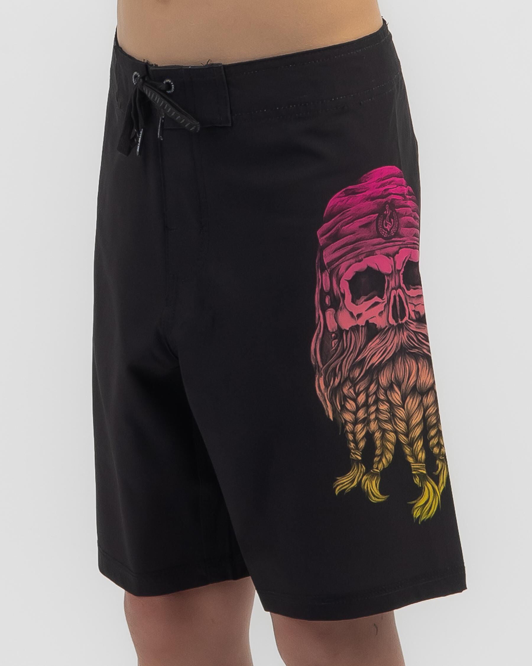 Salty Life Boys' Dutchman Board Shorts in Black