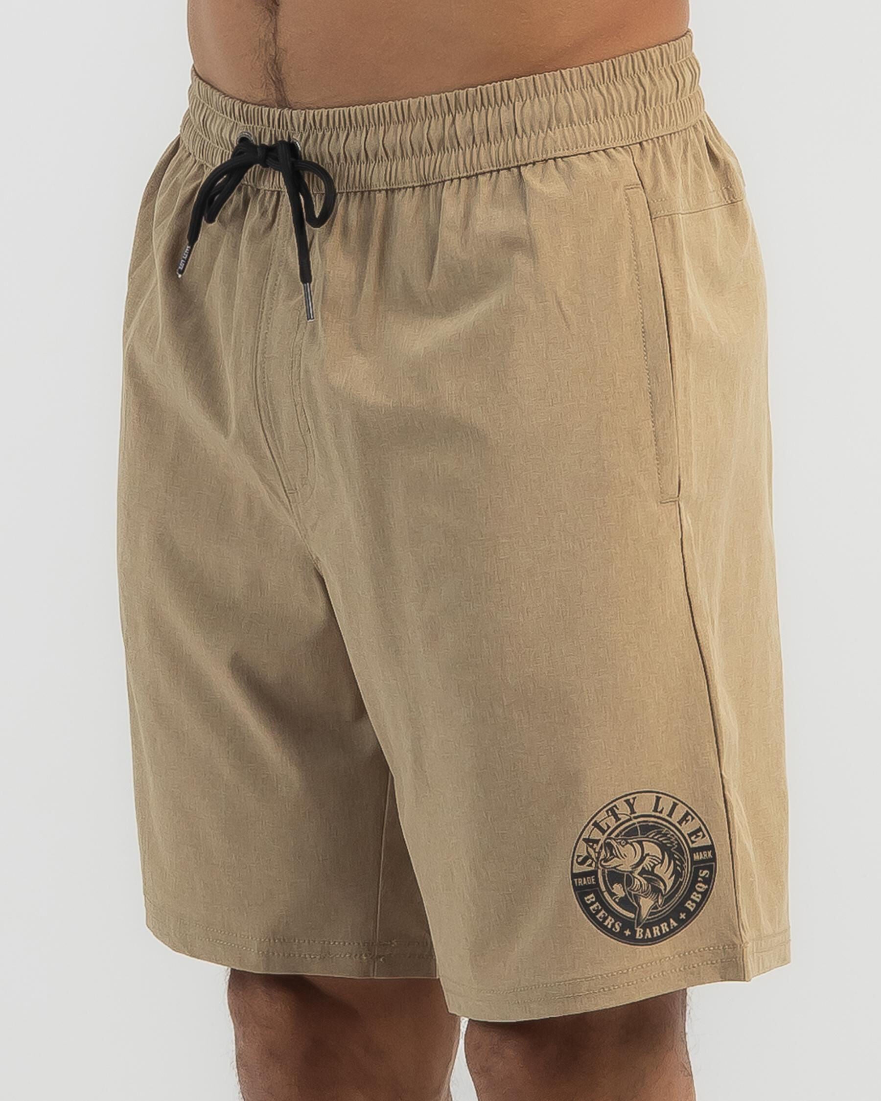 Salty Life Men's Cyclone Board Shorts in Brown