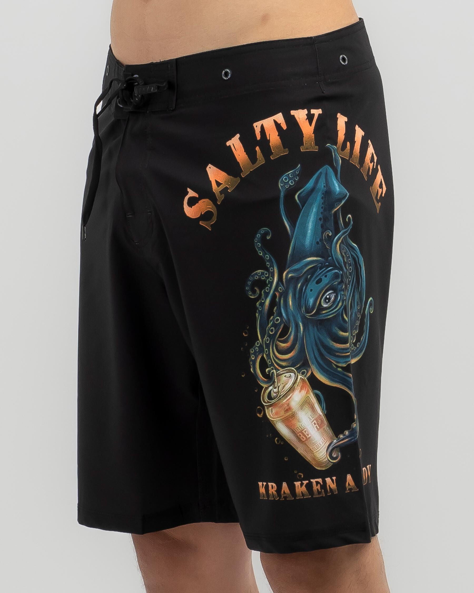 Salty Life Men's Coldy Board Shorts in Black