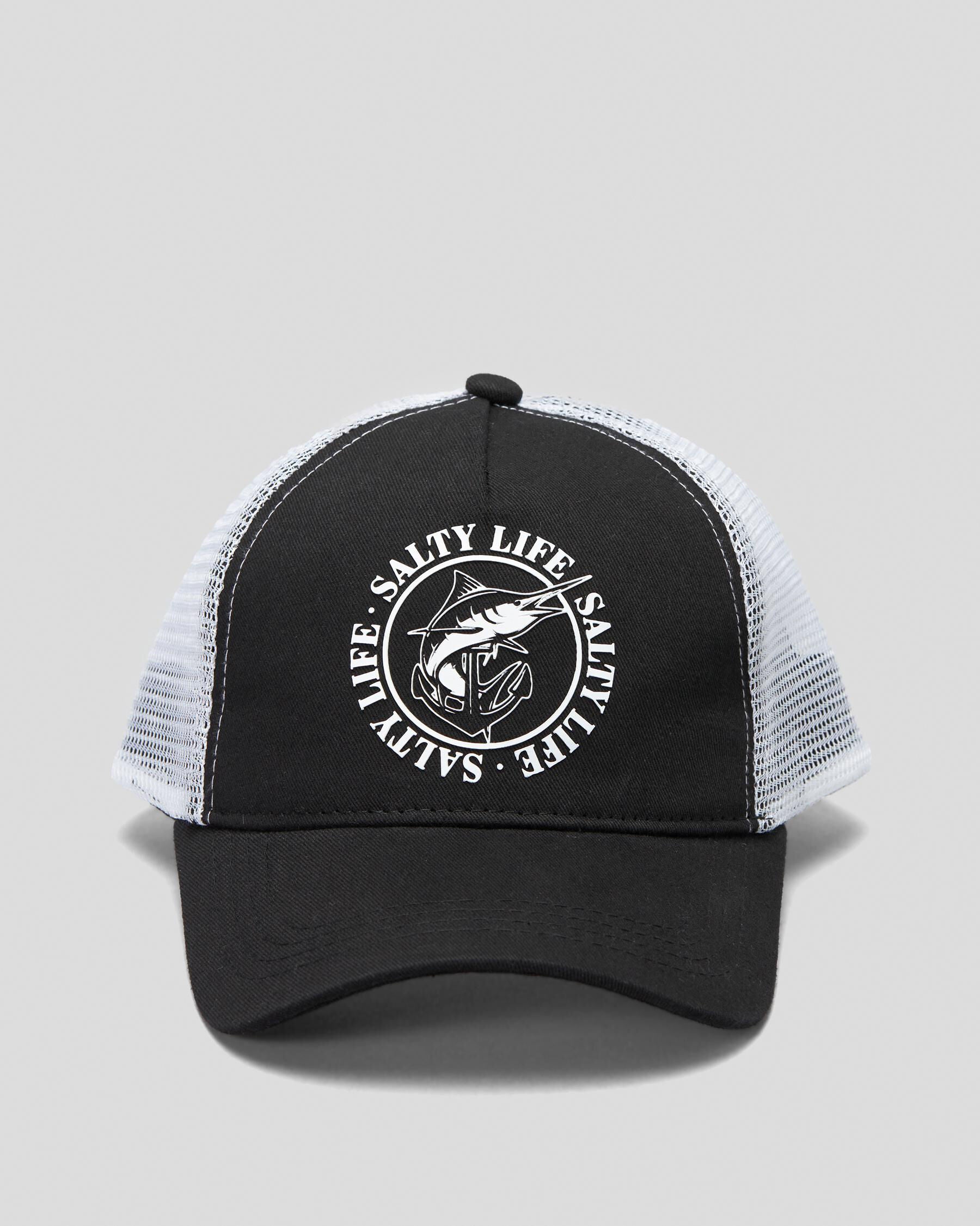 Salty Life Boys' Once Bitten Snapback Cap in Black