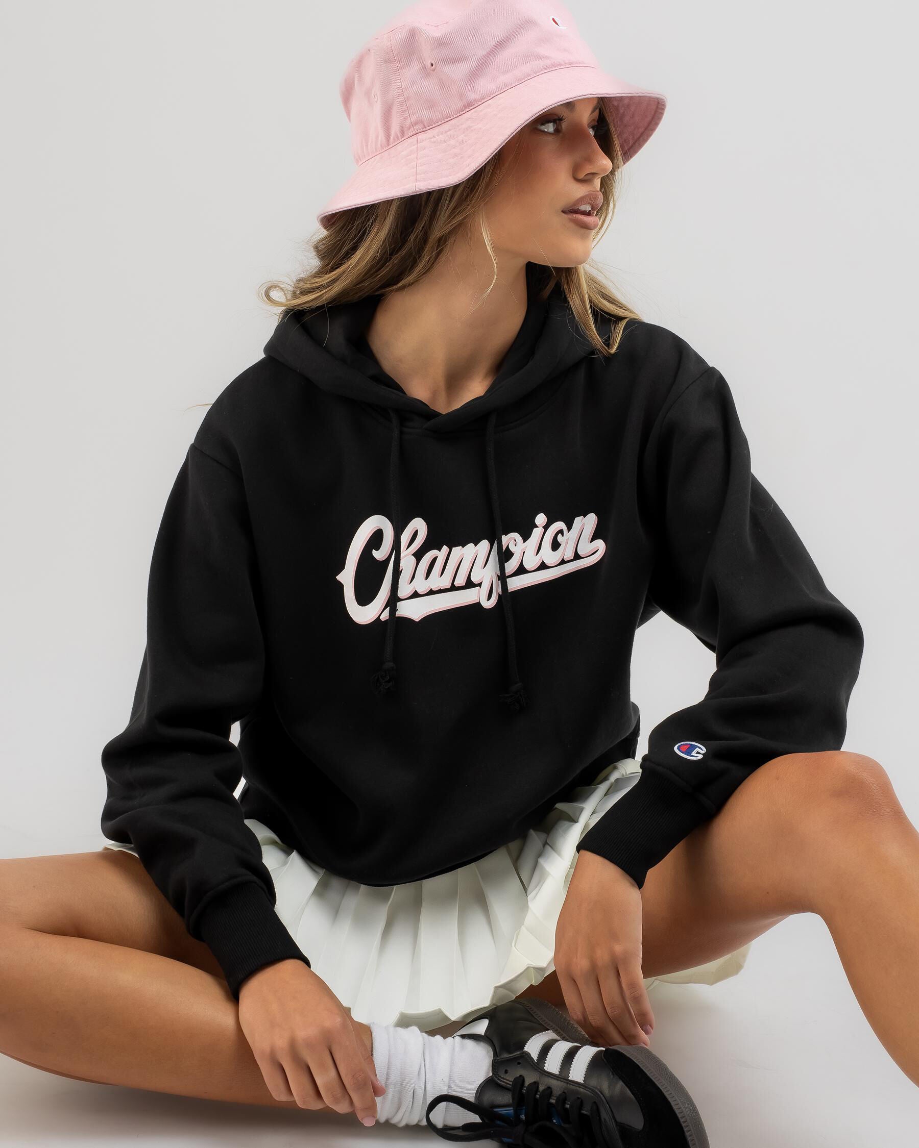 Champion Women's Graphic Hoodie in Black