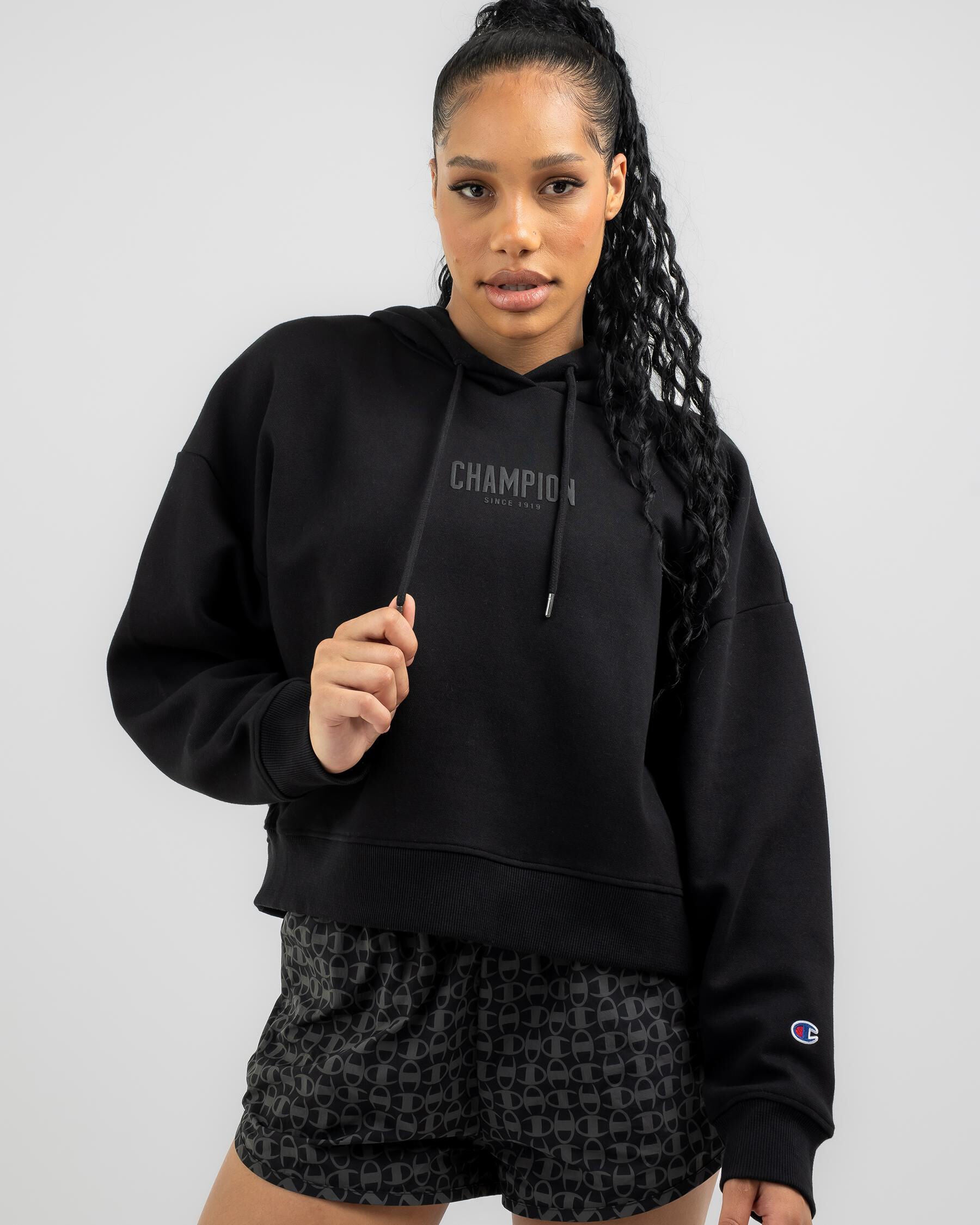 Champion Women's Rochester Base Hoodie in Black