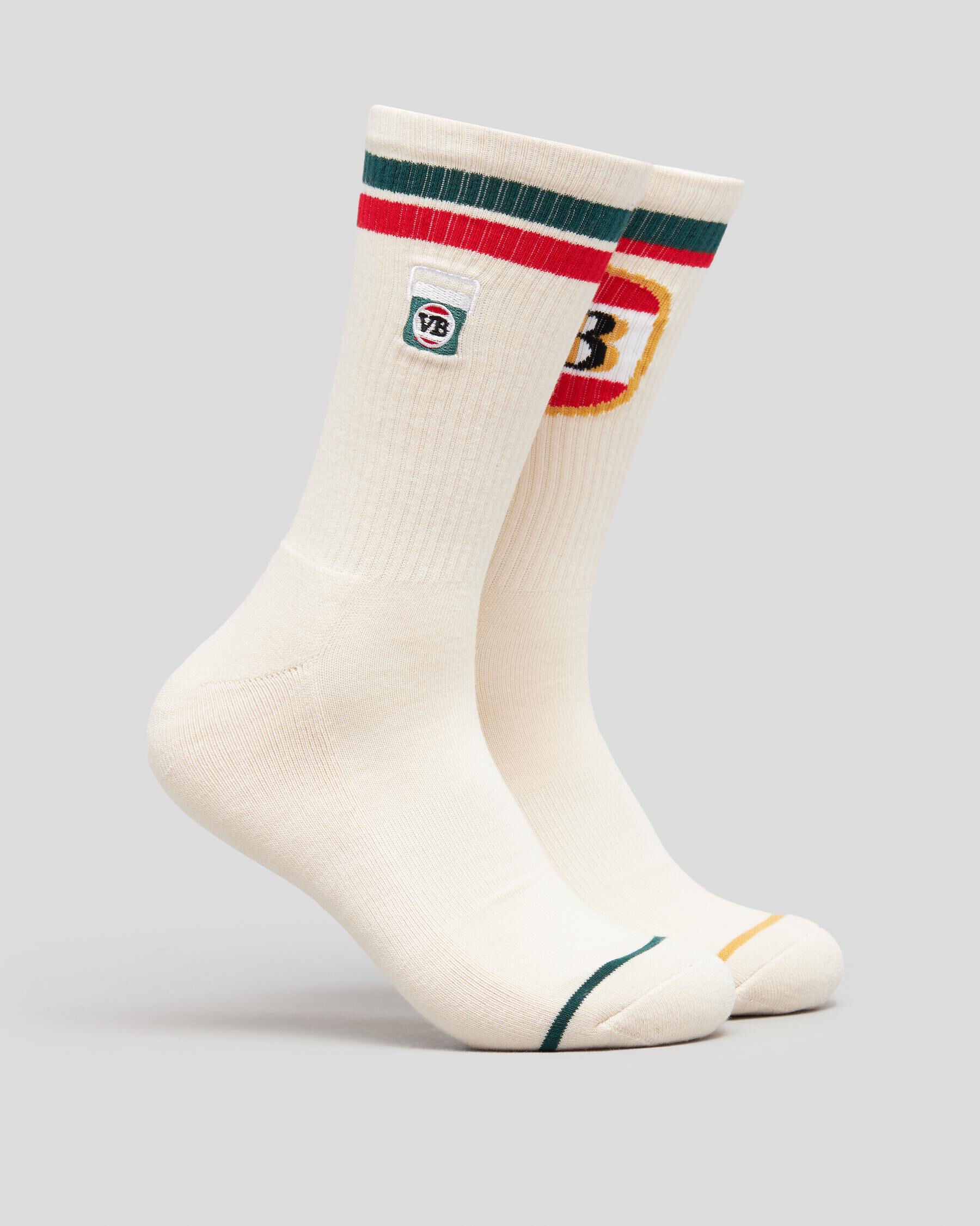 FOOT-IES Men's Vb Cooler Sneaker Socks 2 Pack in Cream