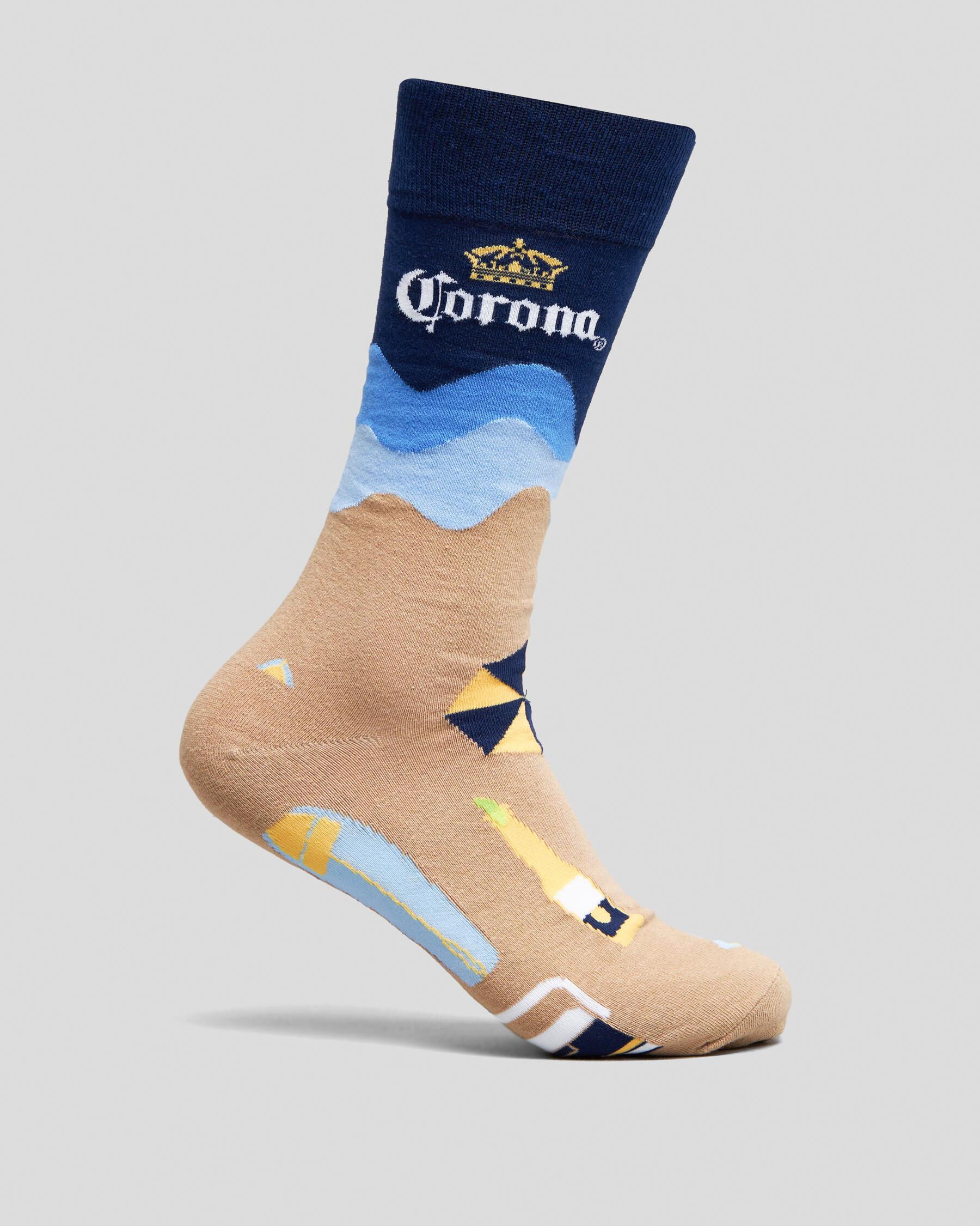 FOOT-IES Men's Corona Beach Scene Socks