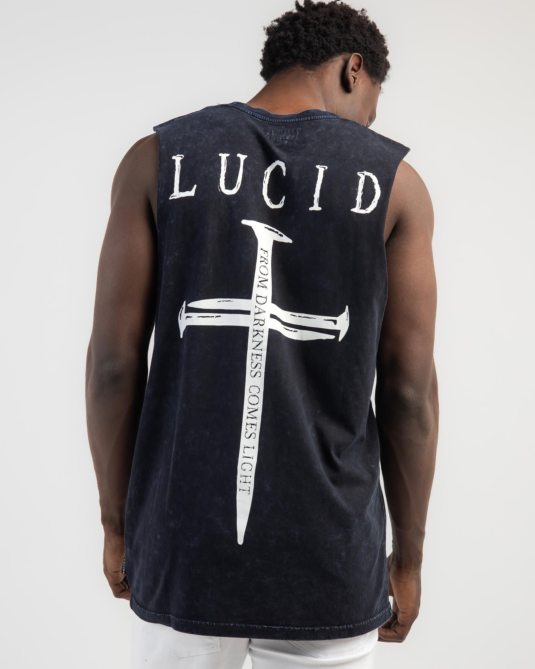 Lucid Men's Pilate Muscle Tank Top in Navy