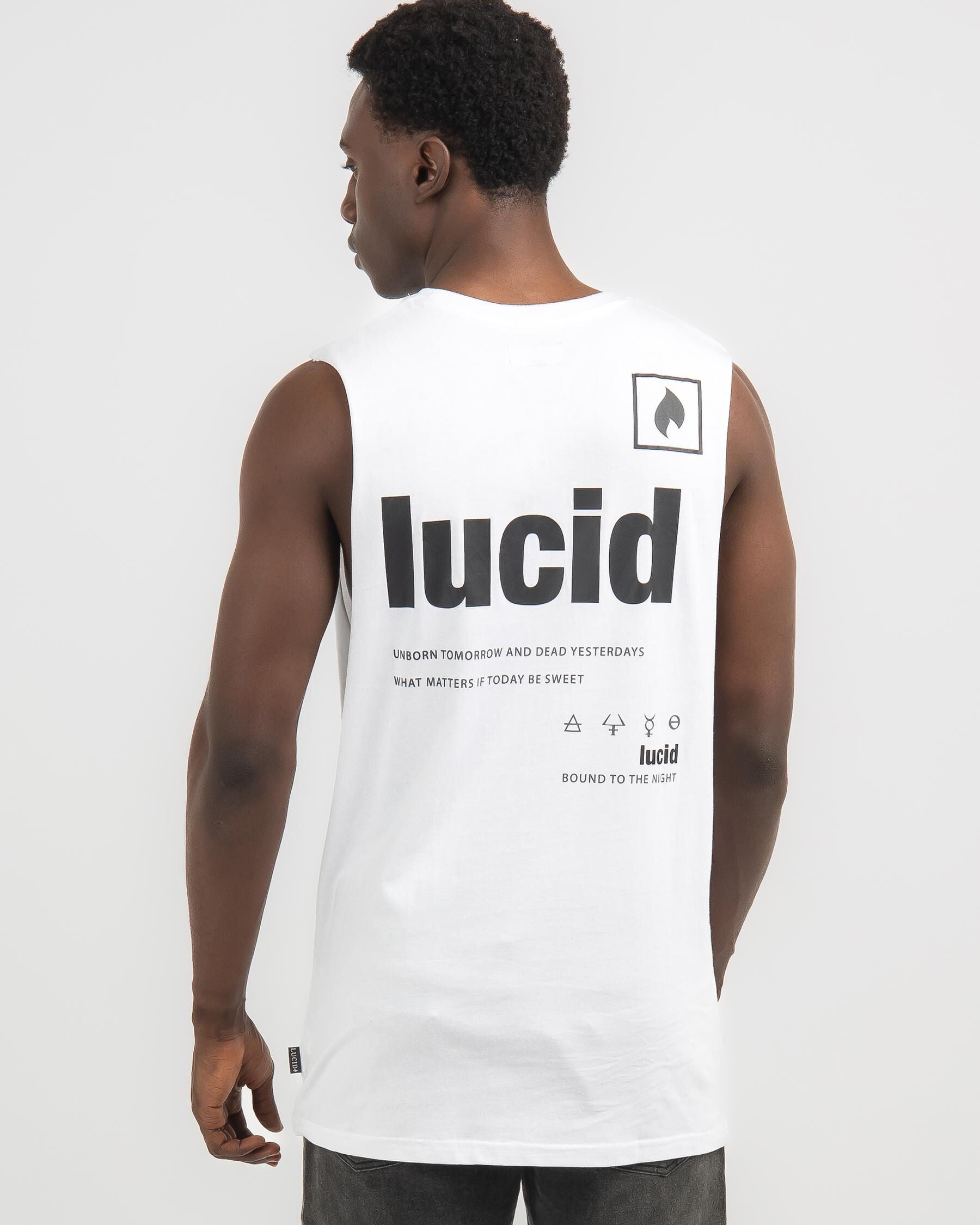 Lucid Men's Arcane Muscle Tank Top in White