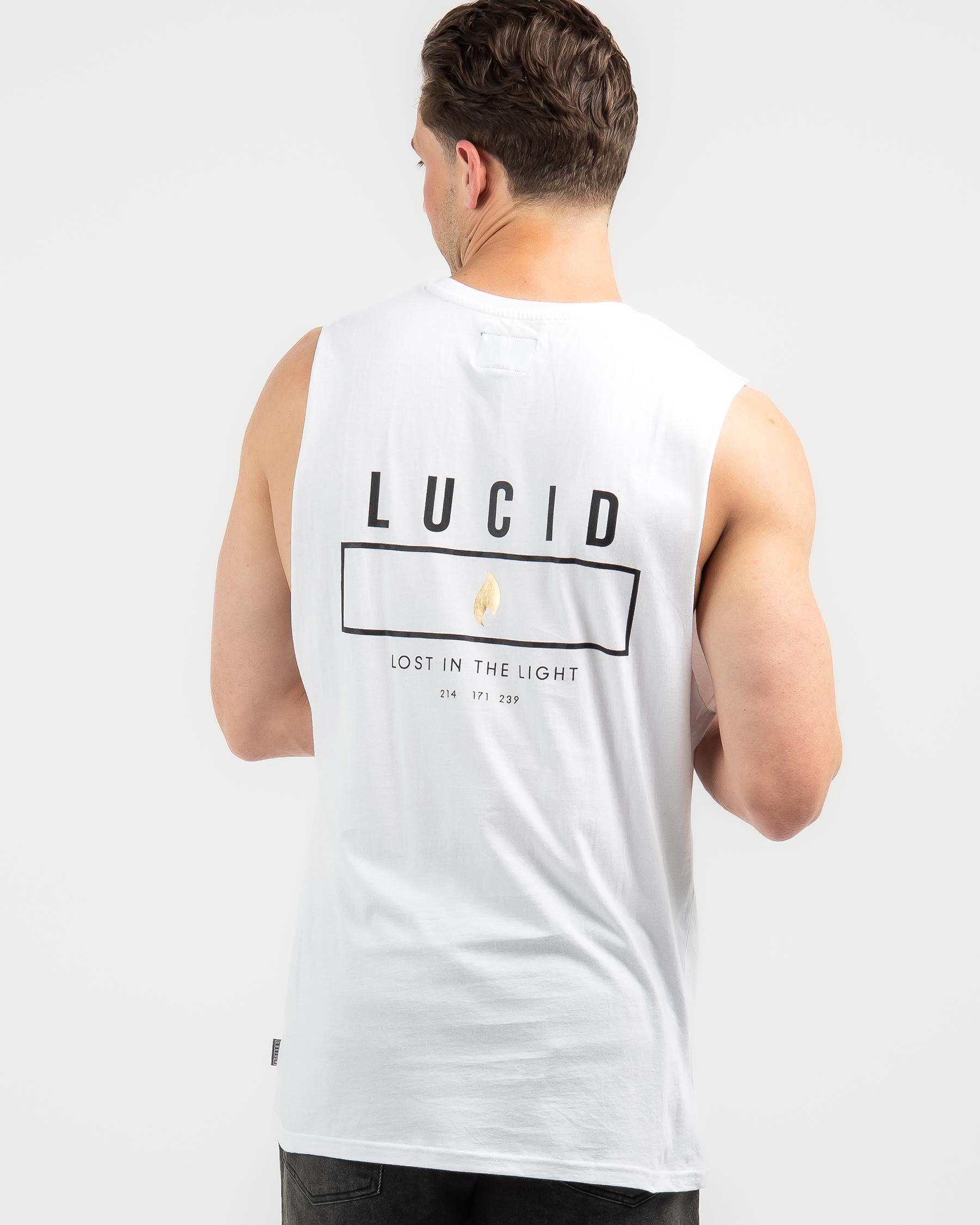 Lucid Men's Gilding Muscle Tank Top in White
