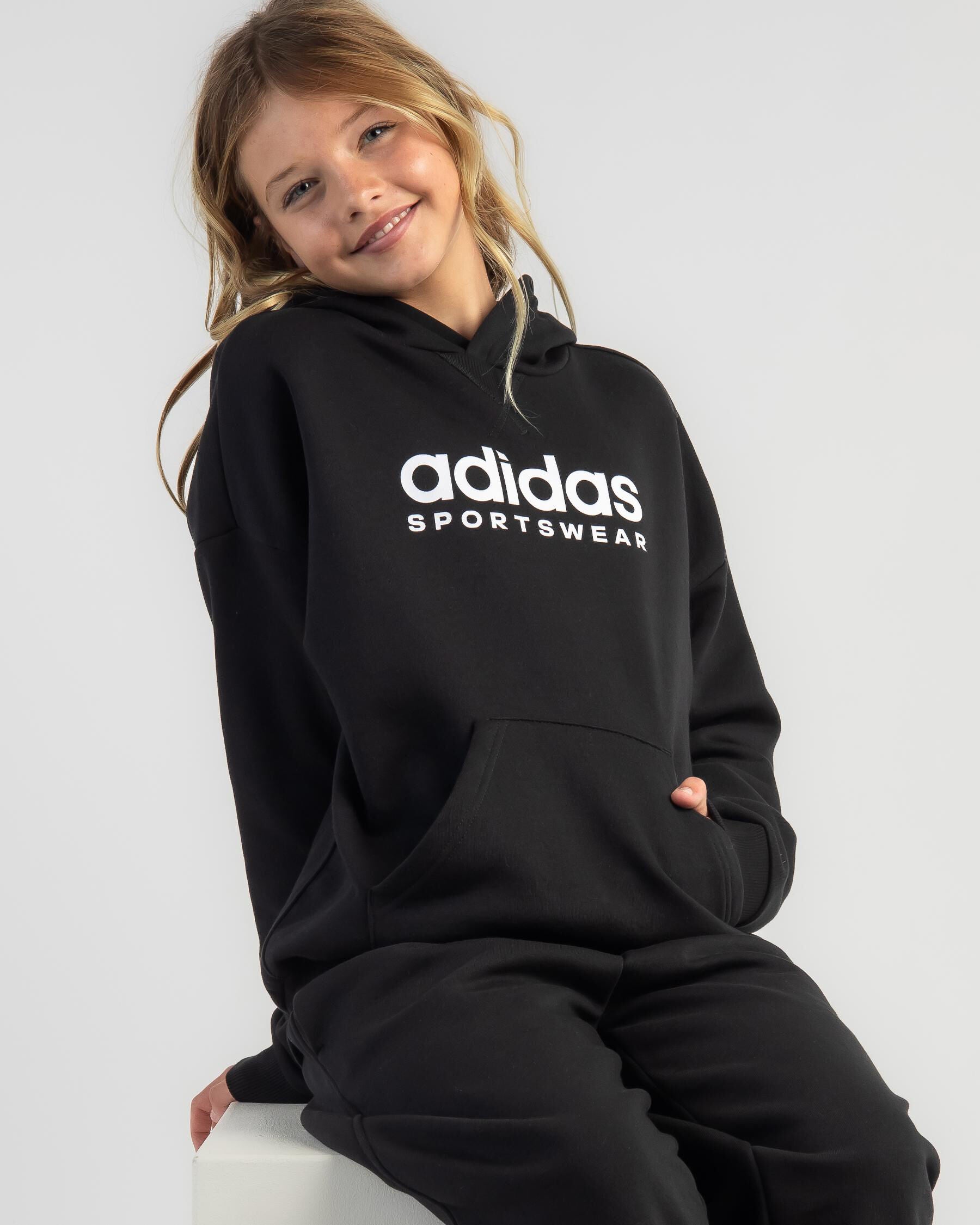 Adidas Girls' All Season Hoodie in Black