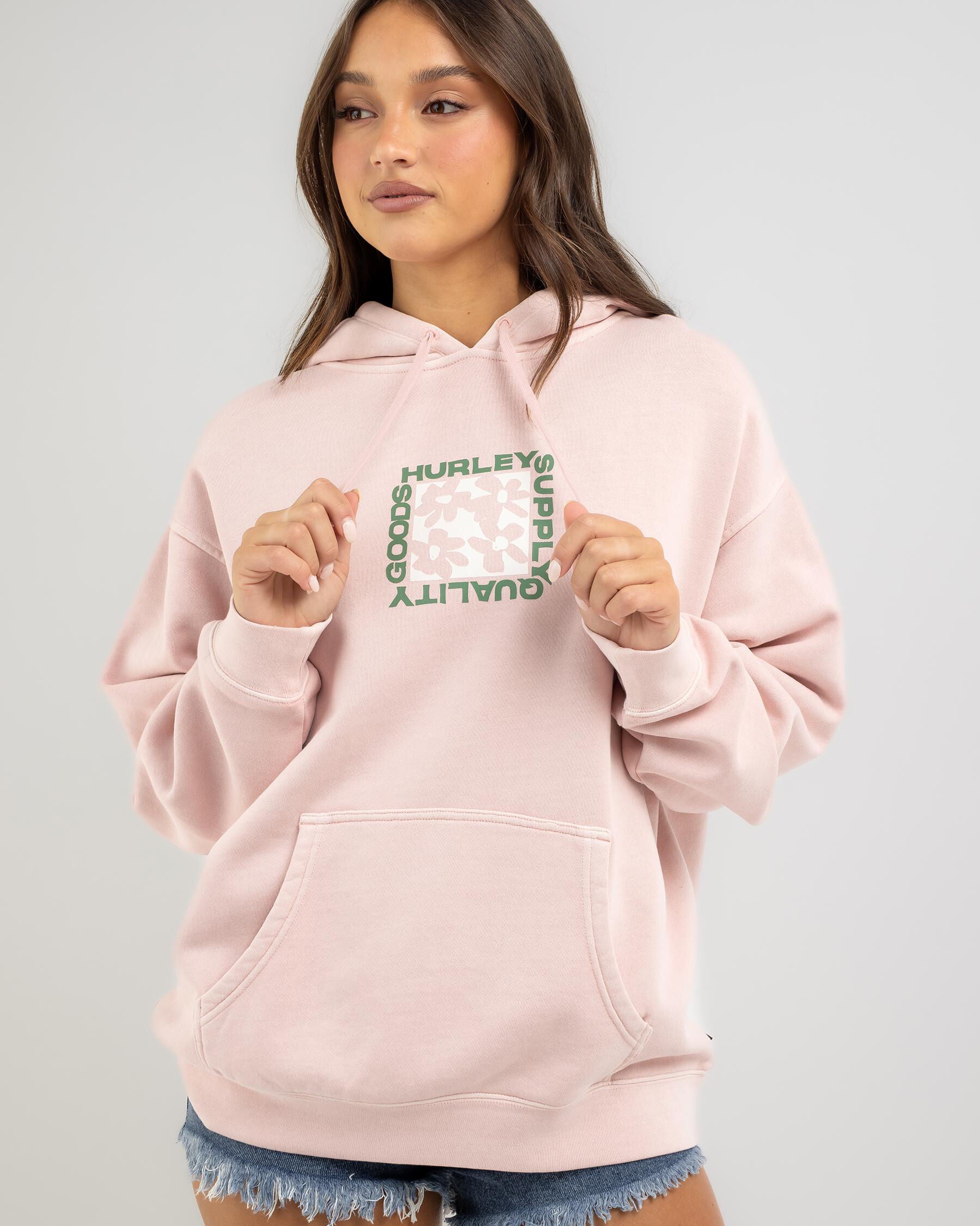 Hurley Women's Static Flora Hoodie in Pink