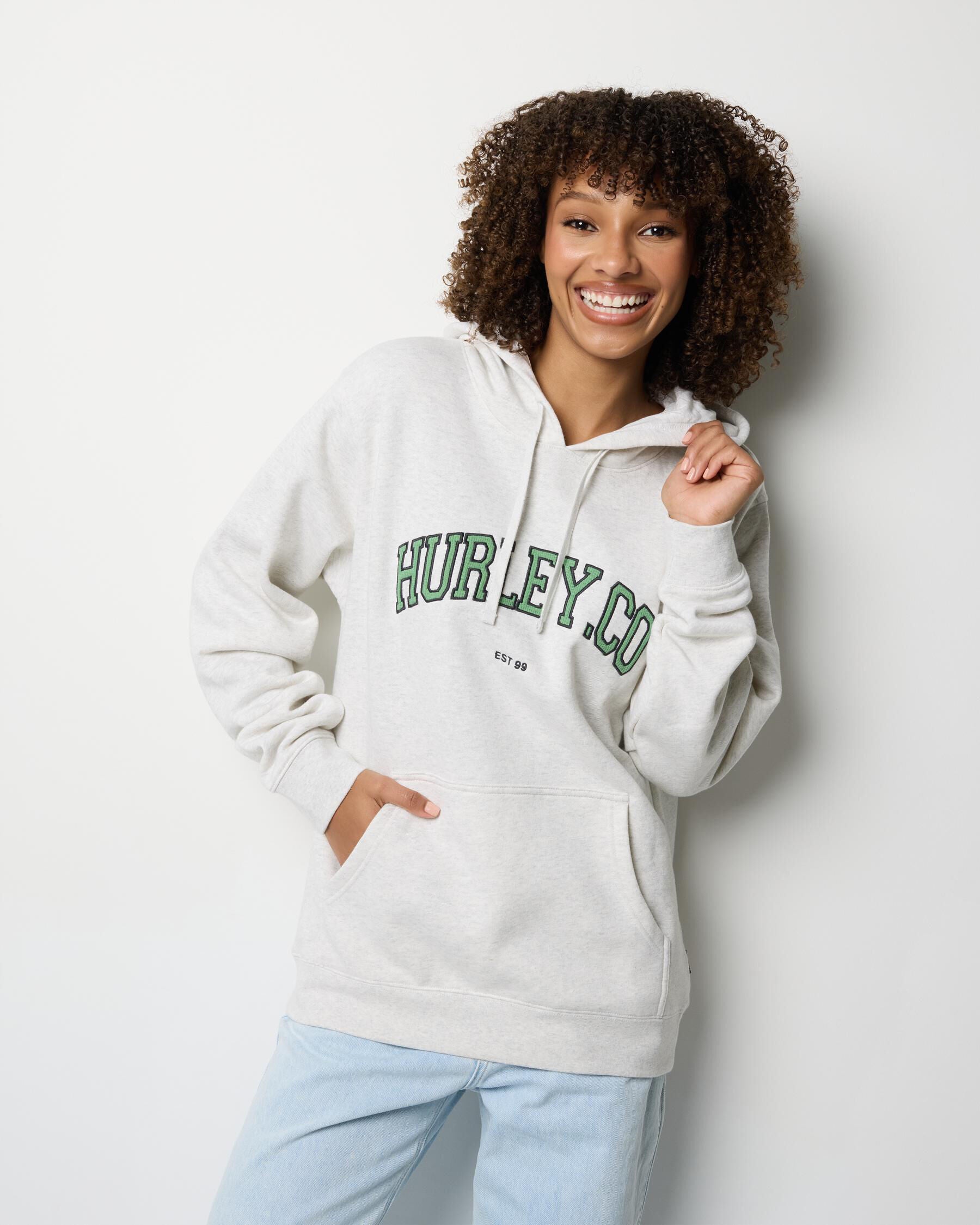 Hurley Women's Authentic Hoodie in Grey