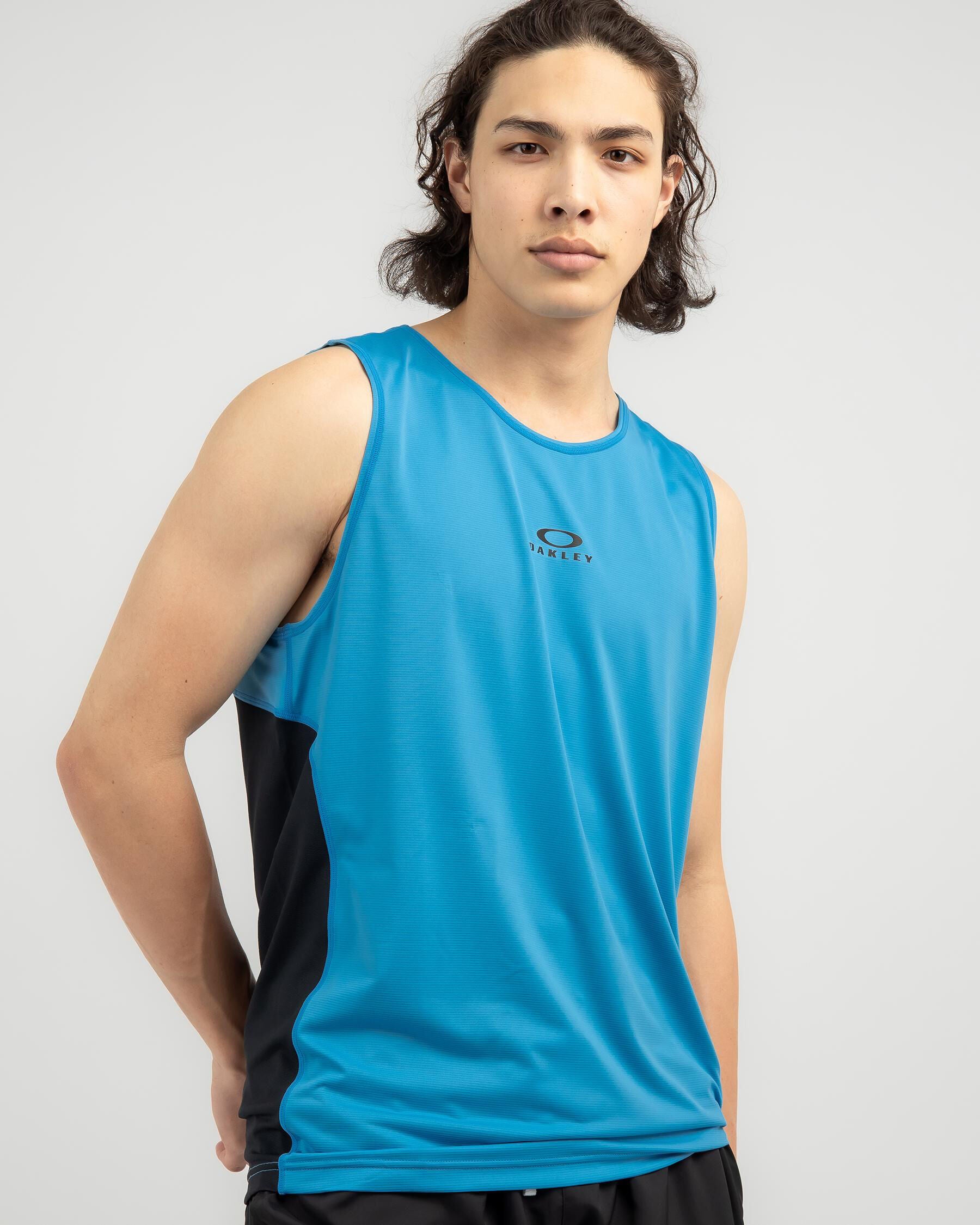 Oakley Men's Pursuit Line Tank Top in Blue