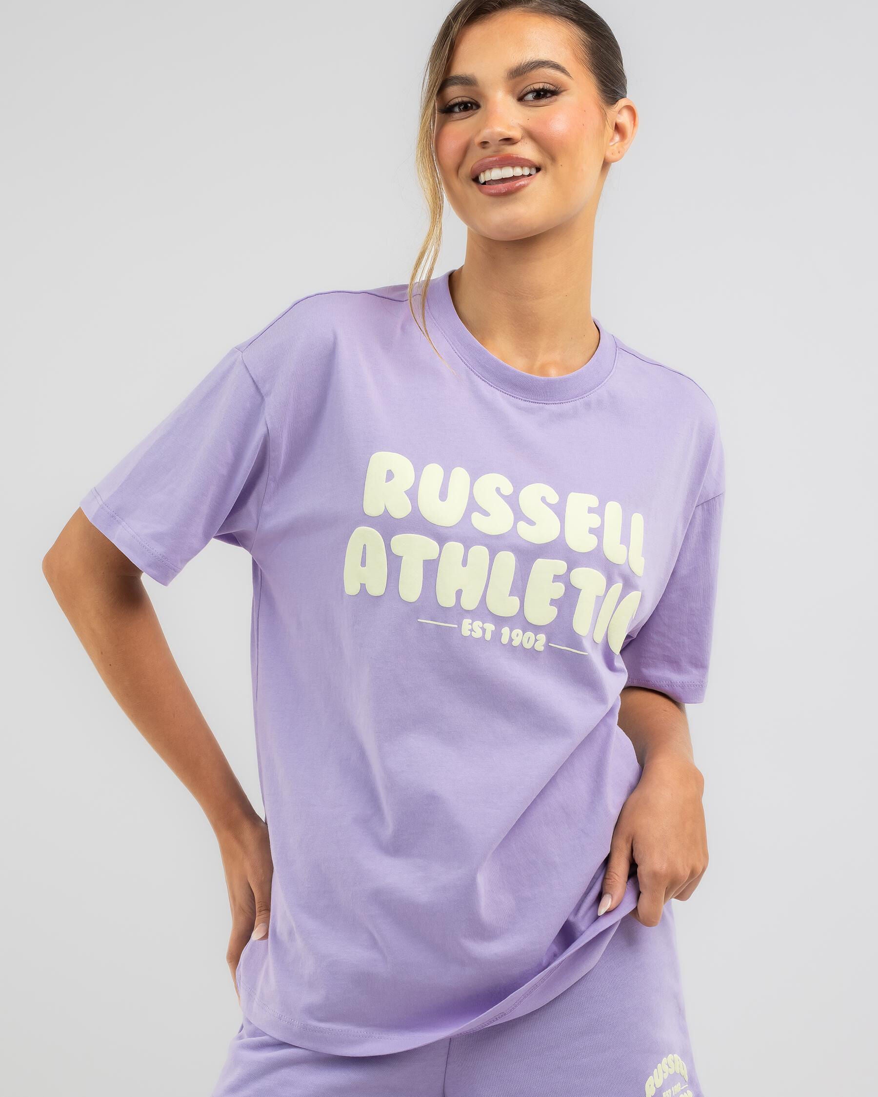 Russell Athletic Women's Candy Oversized T-Shirt in Purple