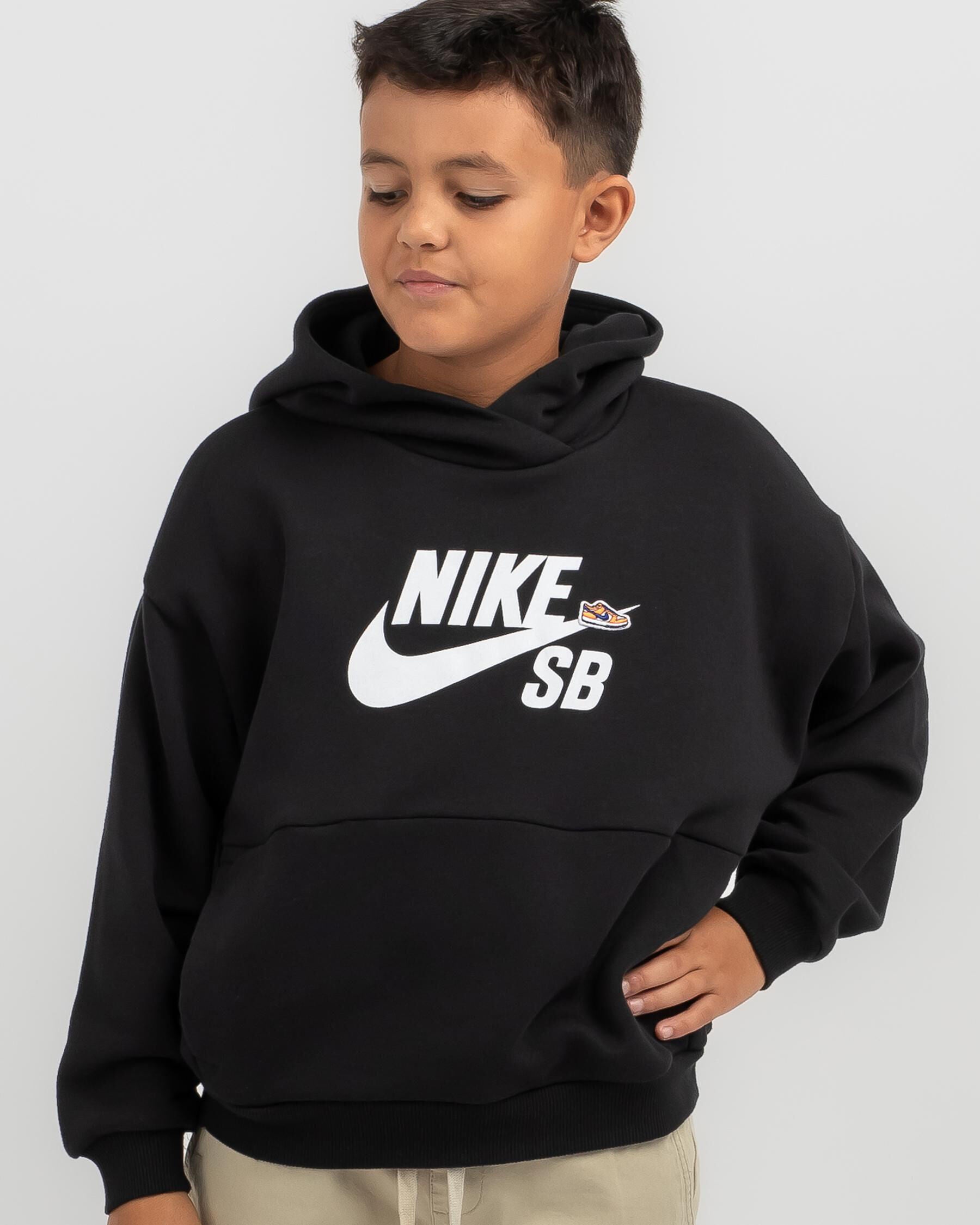 Nike Boys' Icon Fleece Hoodie in Black