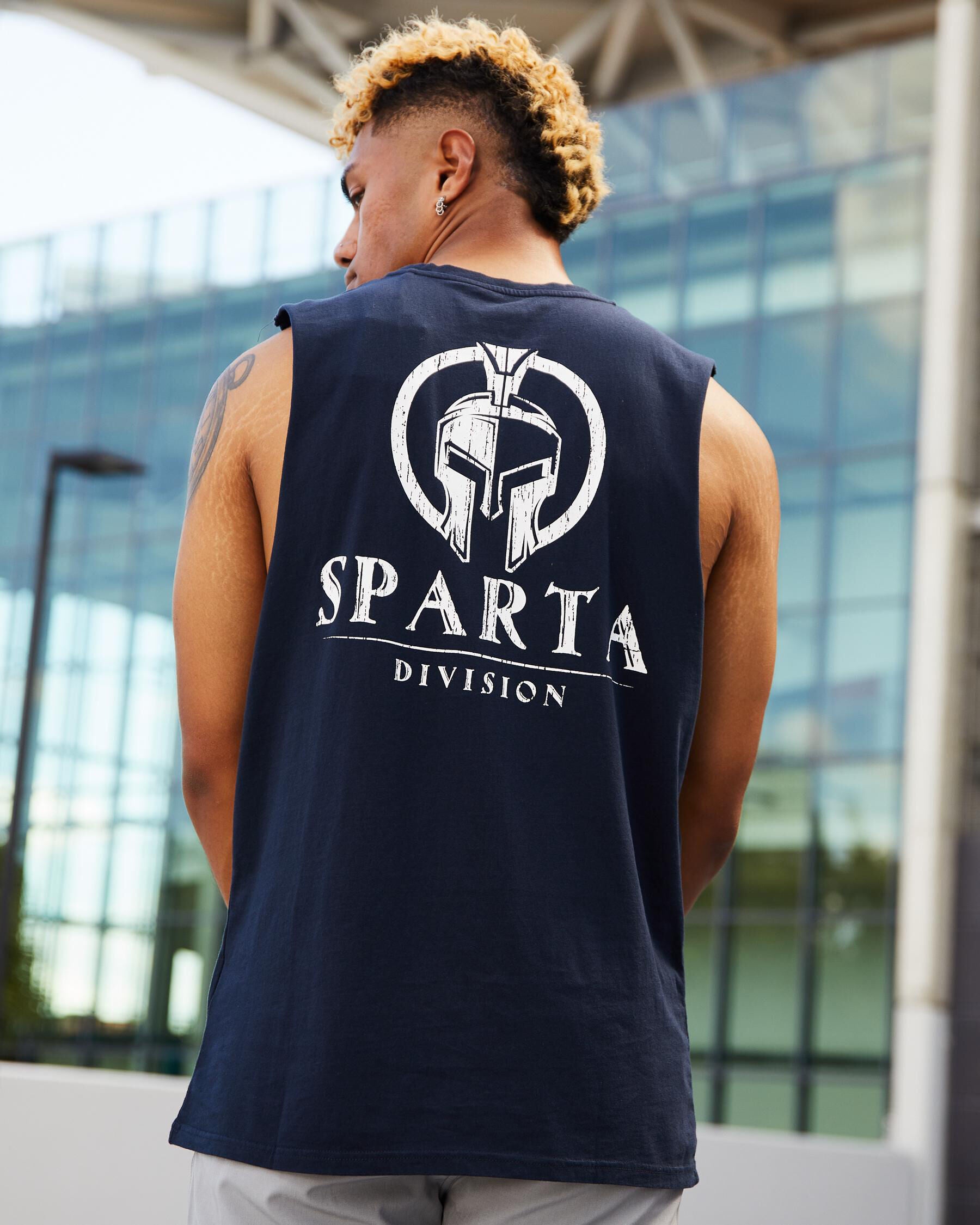 Sparta Men's Linked Muscle Tank Top in Navy