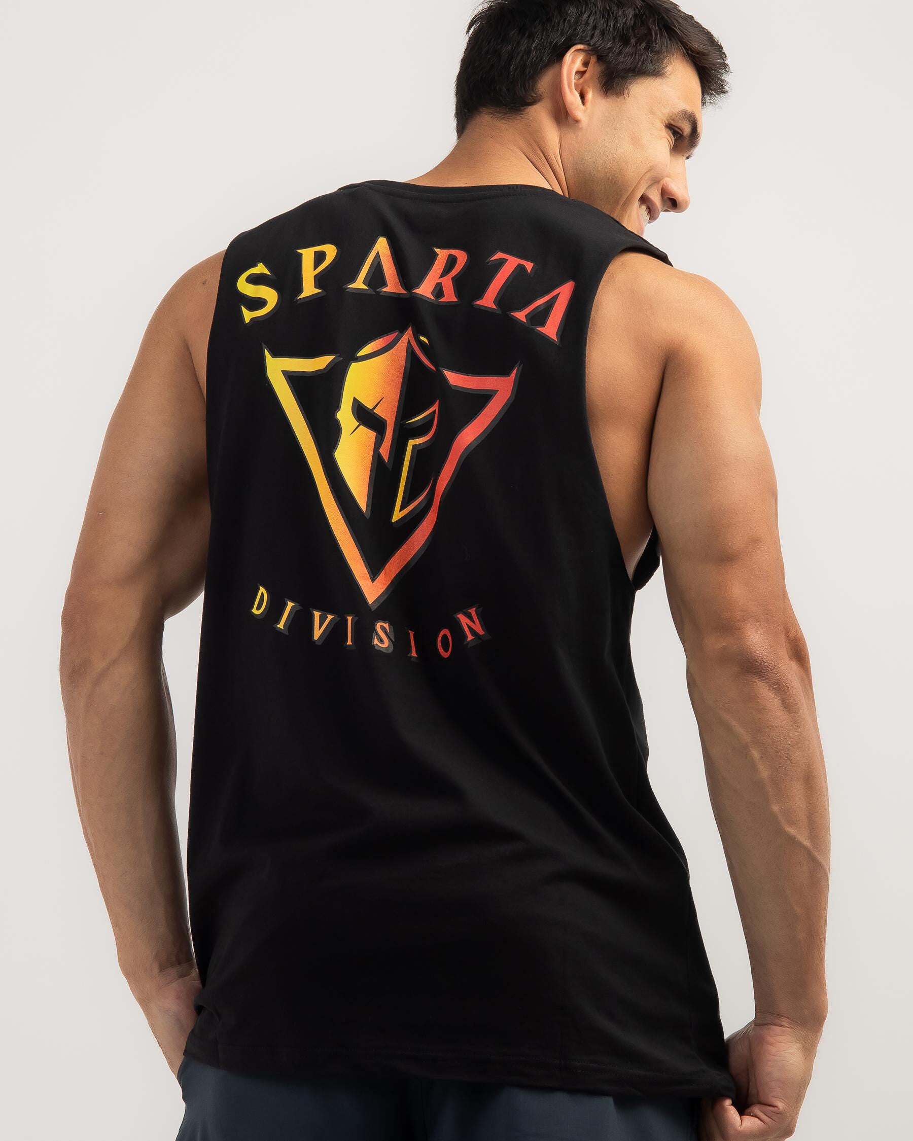 Sparta Men's Battle Muscle Tank Top in Black