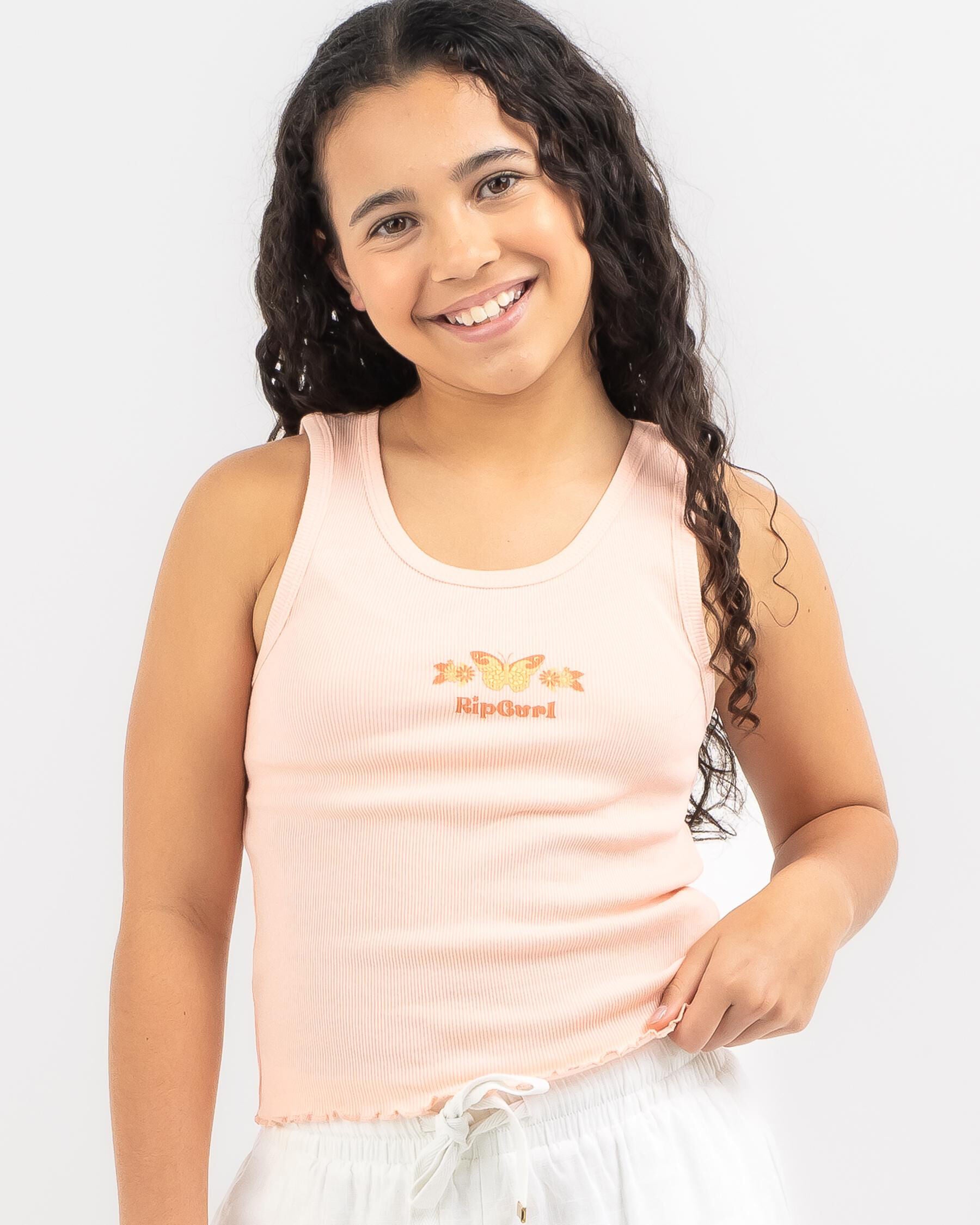 Rip Curl Girls' Sun Catcher Tank Top in Coral