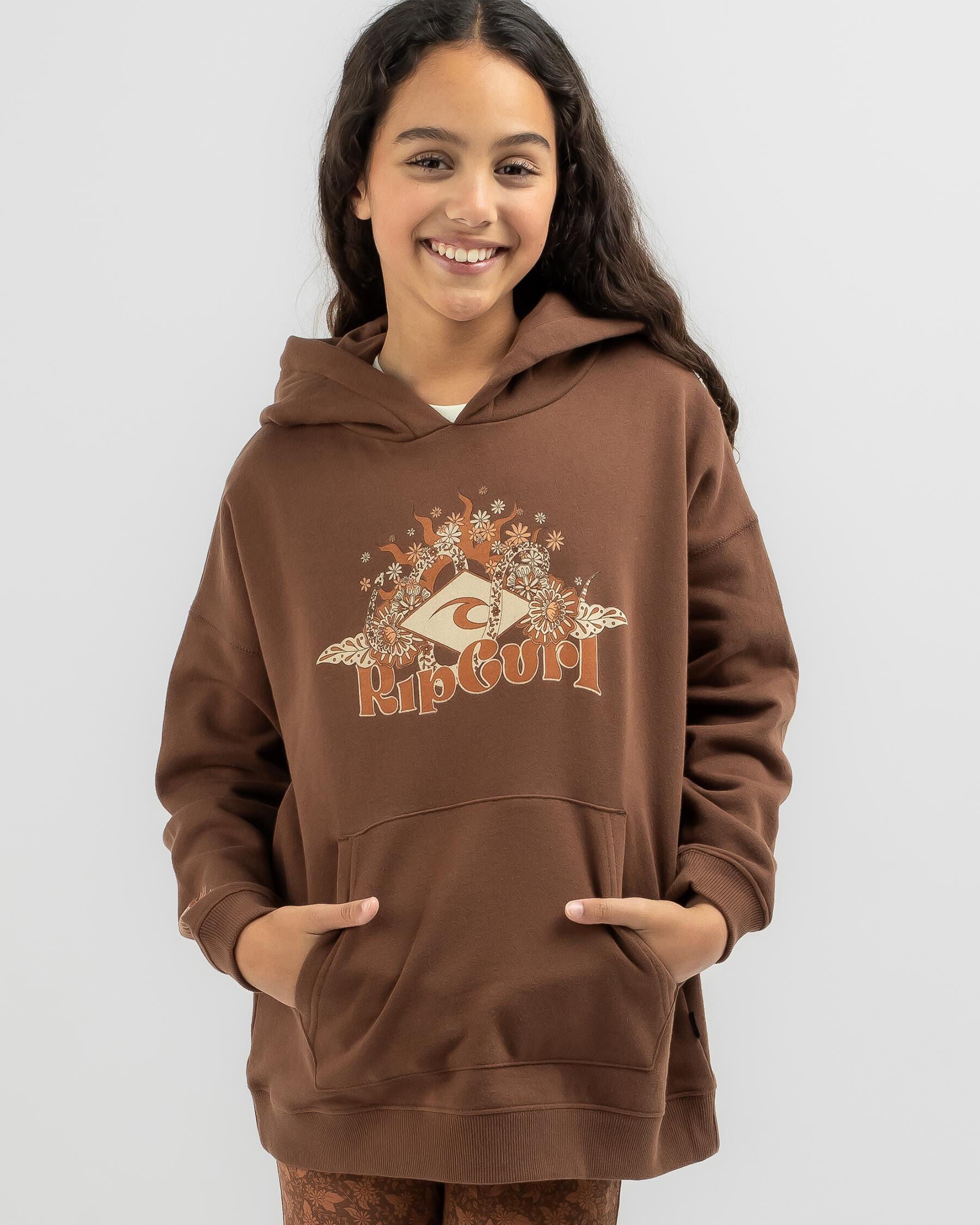 Rip Curl Girls' Sun Catcher Hoodie in Brown
