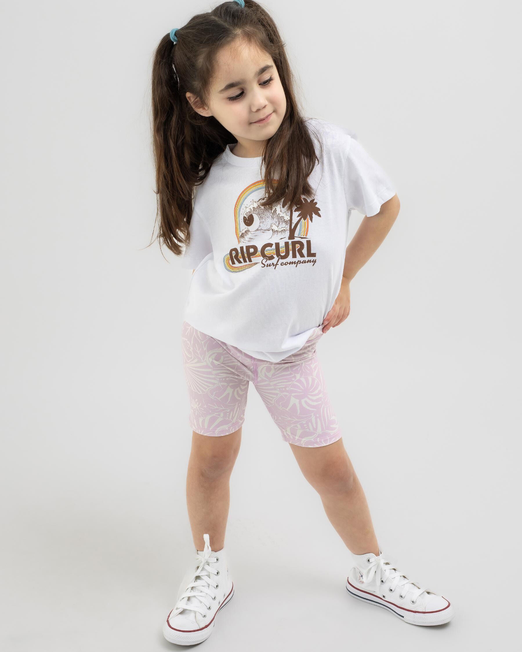 Rip Curl Toddlers' La Tropica Bike Shorts in Purple